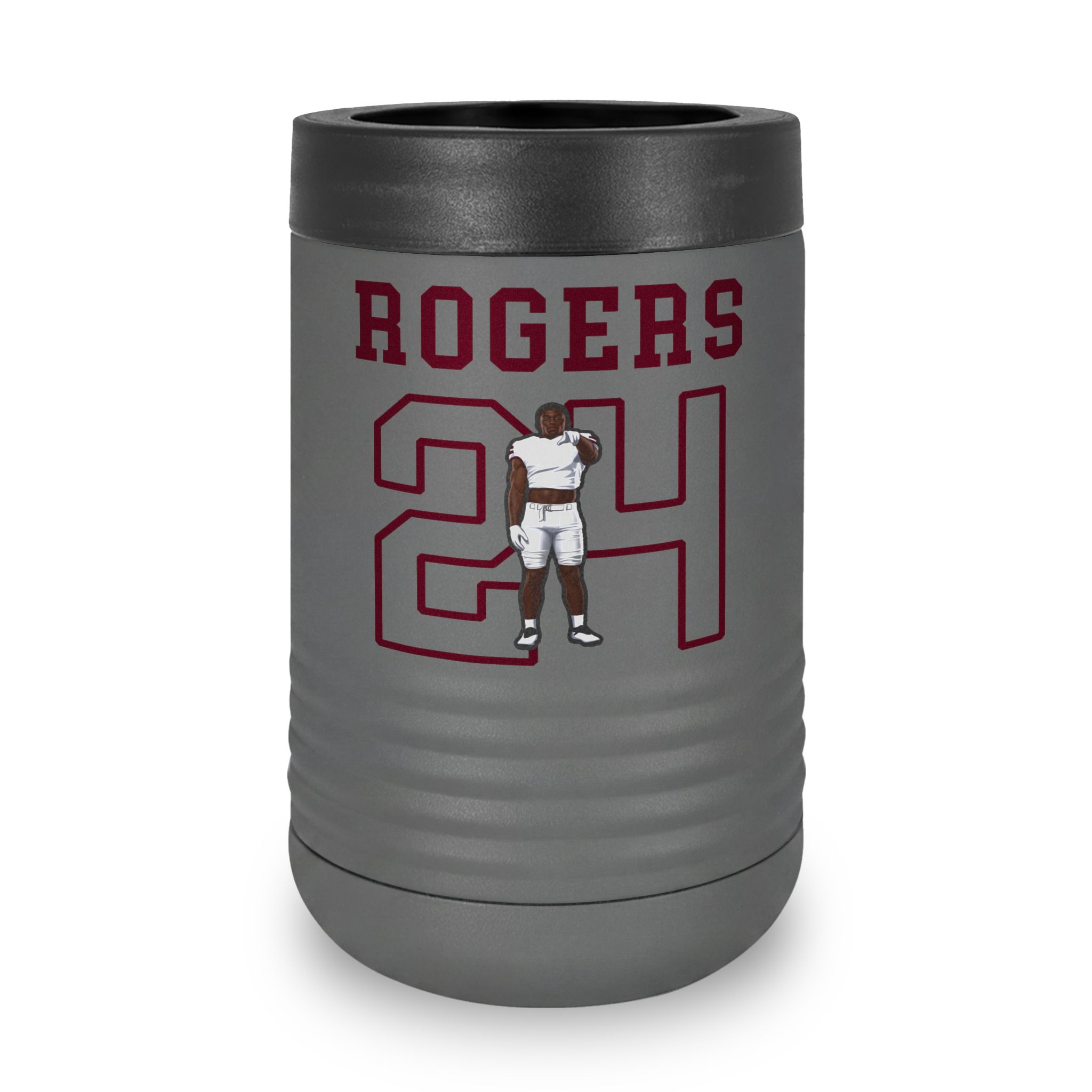 Stainless Can Cooler — character_shirsey in Grey