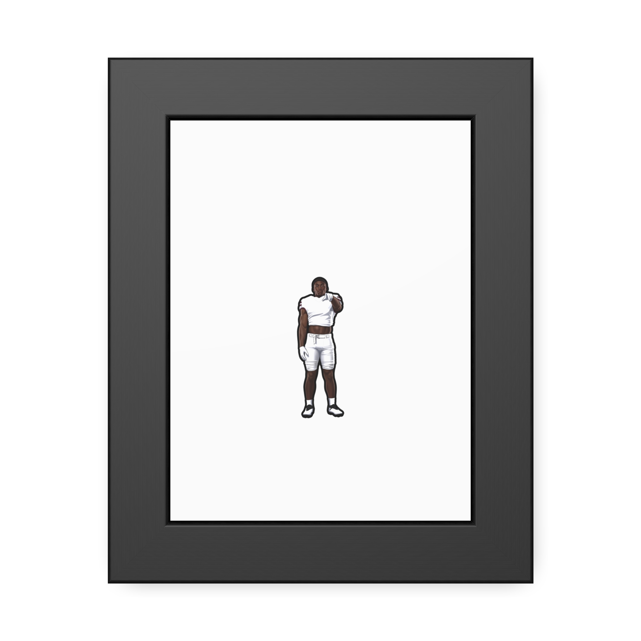 Framed Poster — character_shirsey in Black