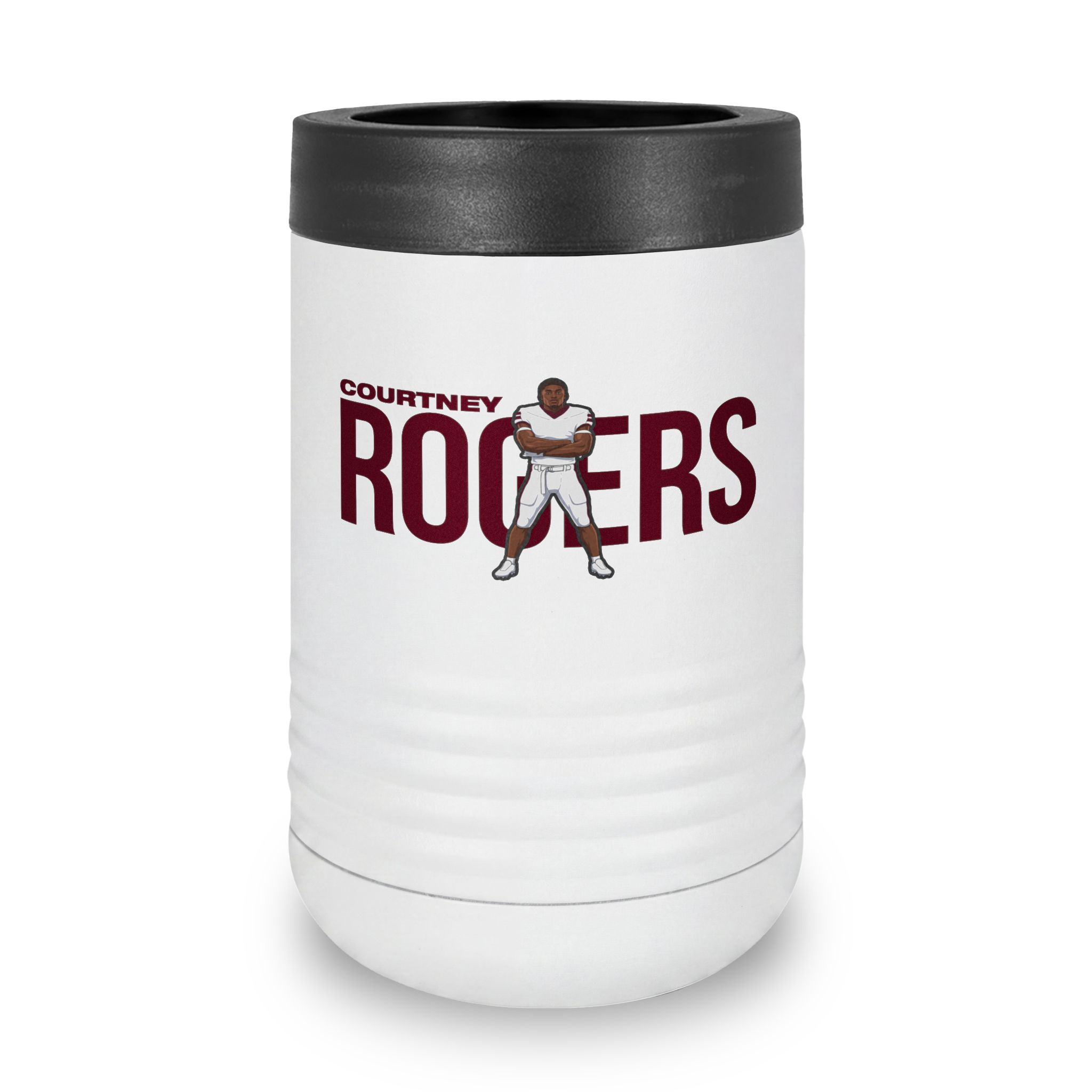 Stainless Can Cooler — character_player_name in White