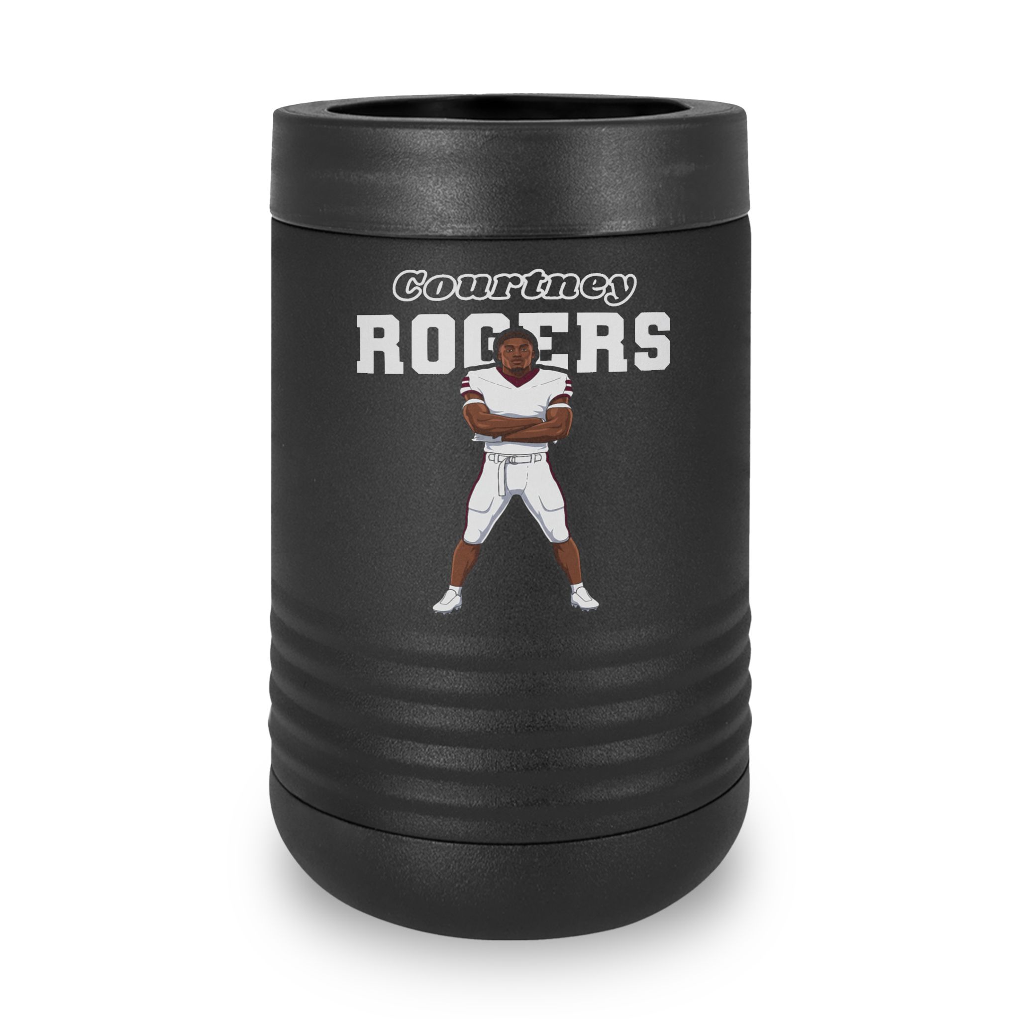 Stainless Can Cooler — character_name_arch in Black