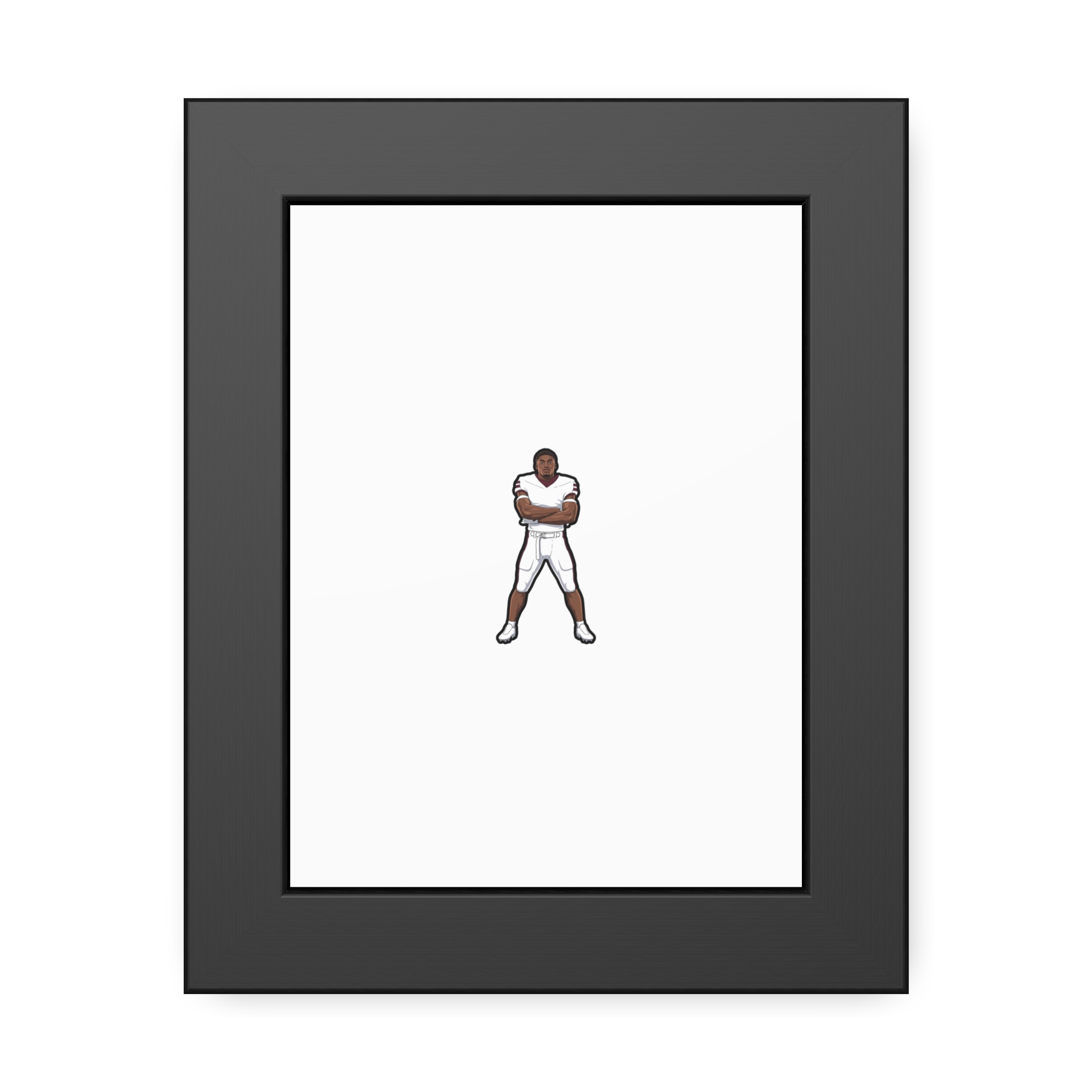 Framed Poster — character_player_name in Black