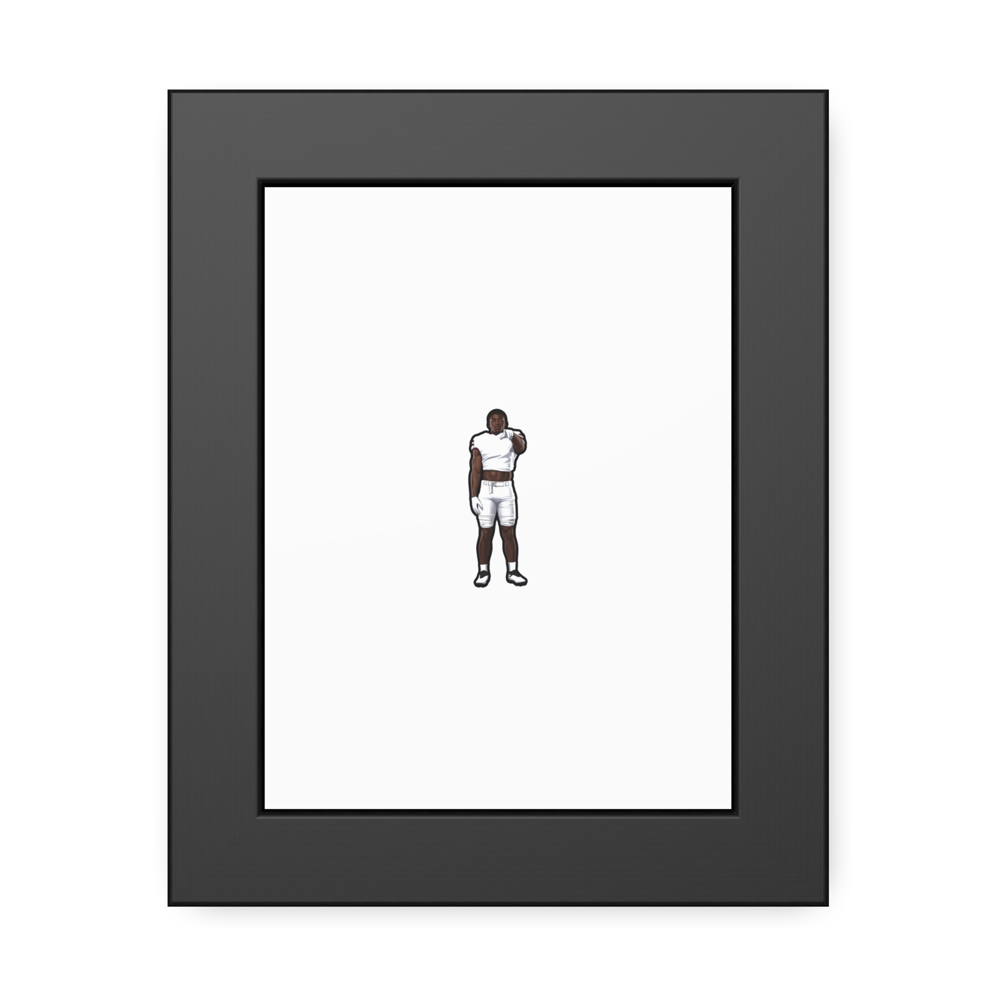 Framed Poster — character_player_name in Black
