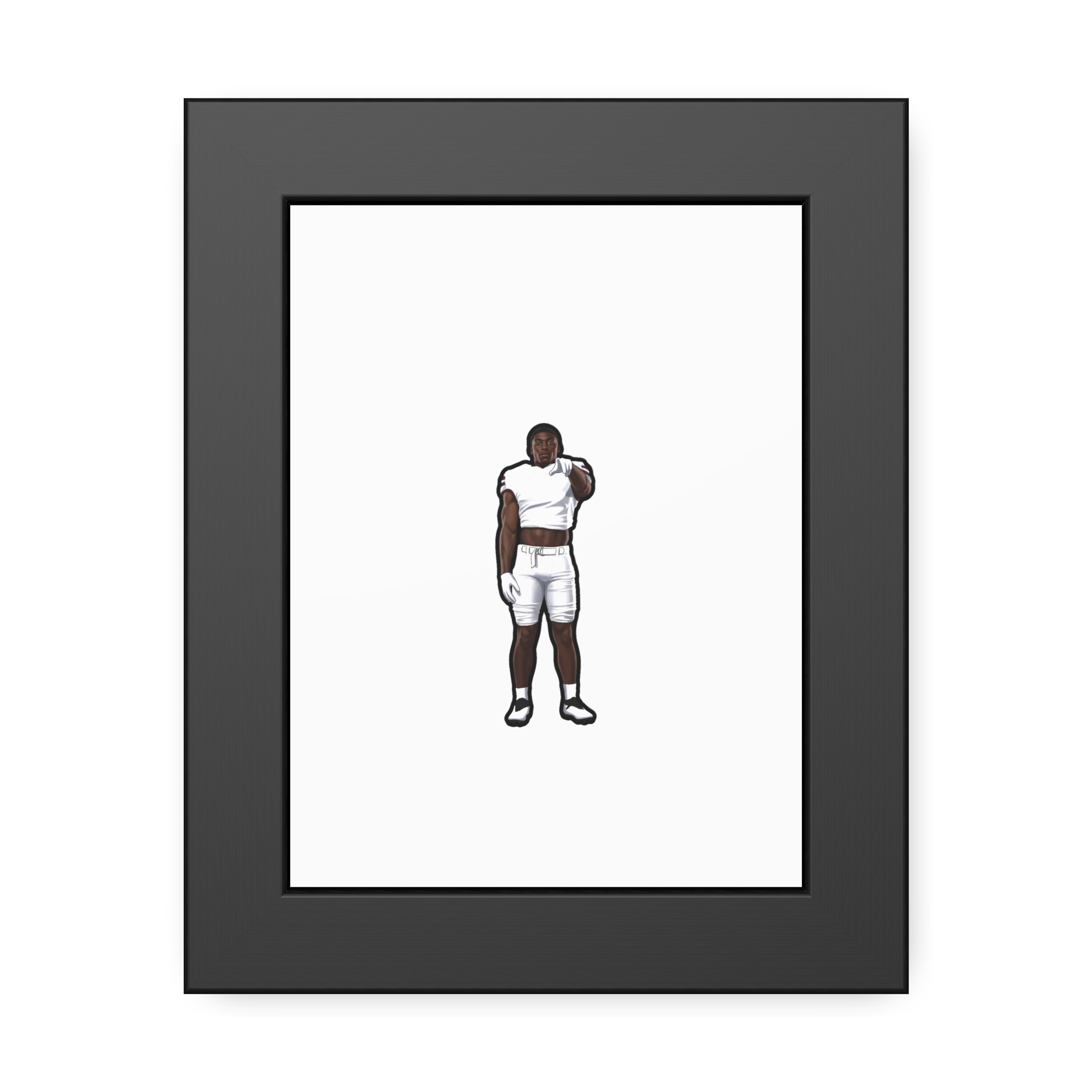 Framed Poster — character_name_arch in Black