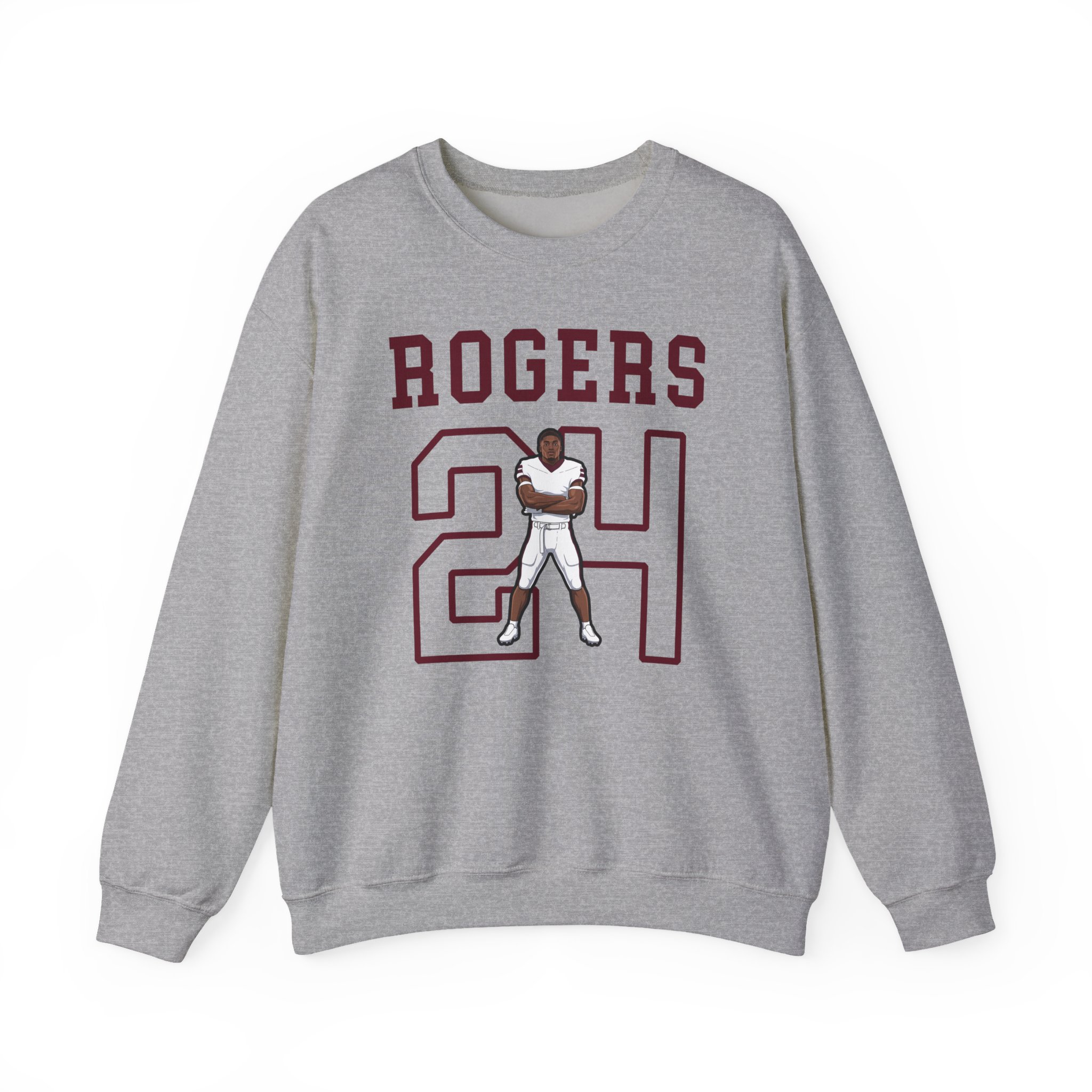 Crewneck Sweatshirt — character_shirsey in Grey