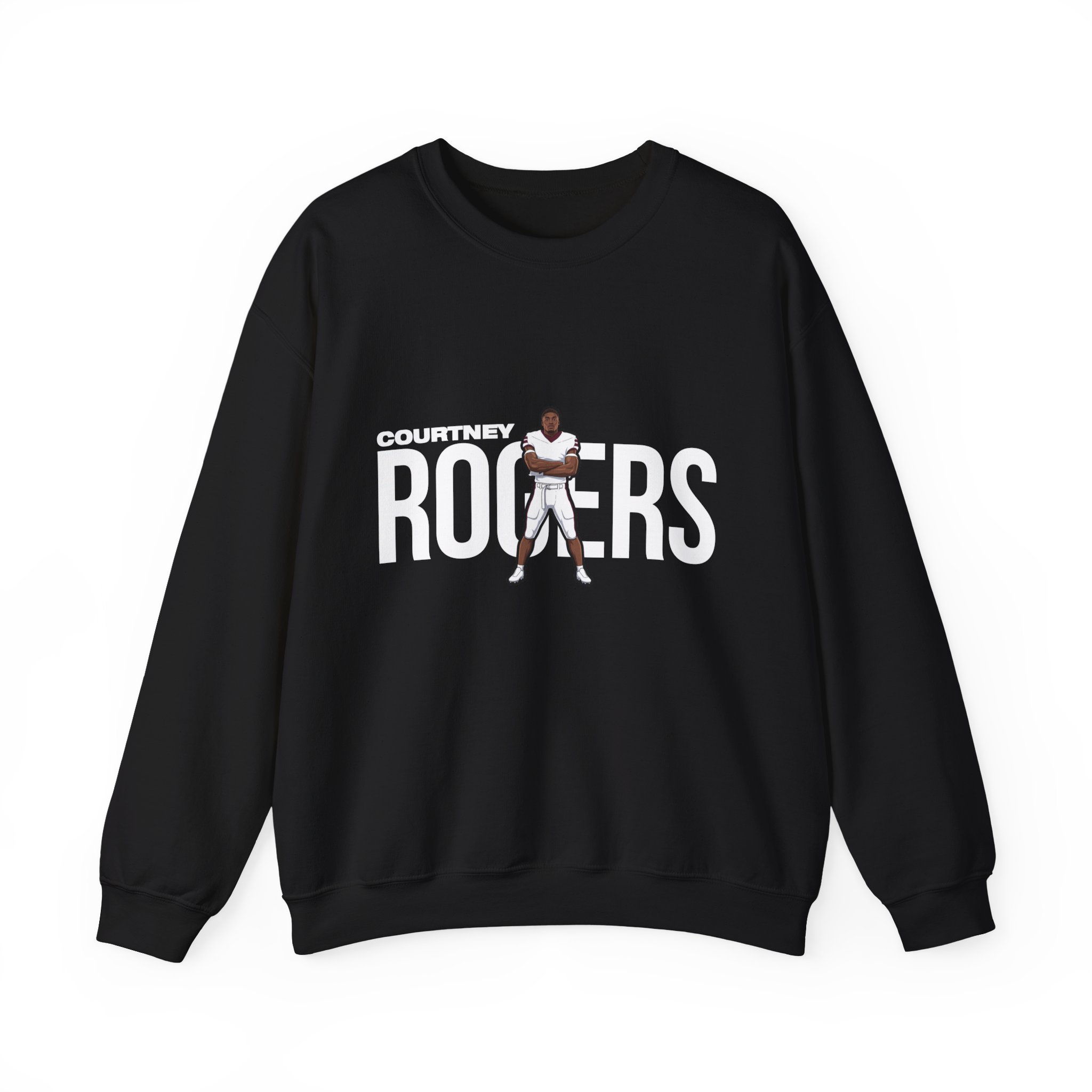 Crewneck Sweatshirt — character_player_name in Black