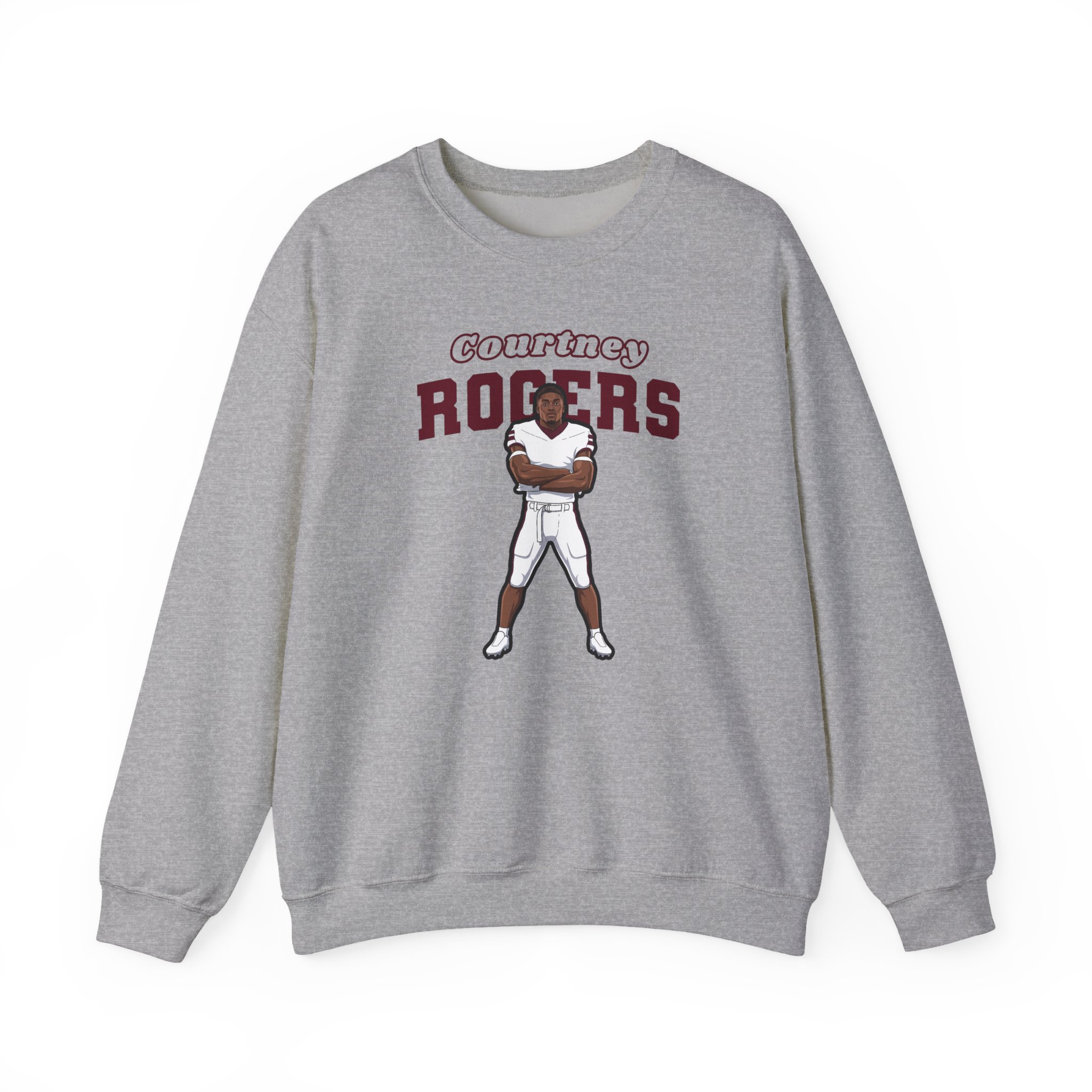 Crewneck Sweatshirt — character_name_arch in Grey