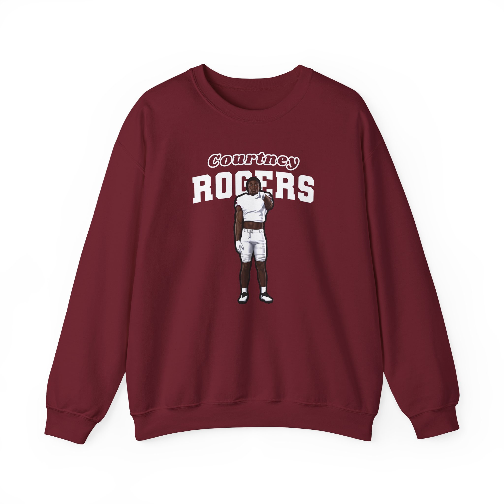 Crewneck Sweatshirt — character_name_arch in Garnet