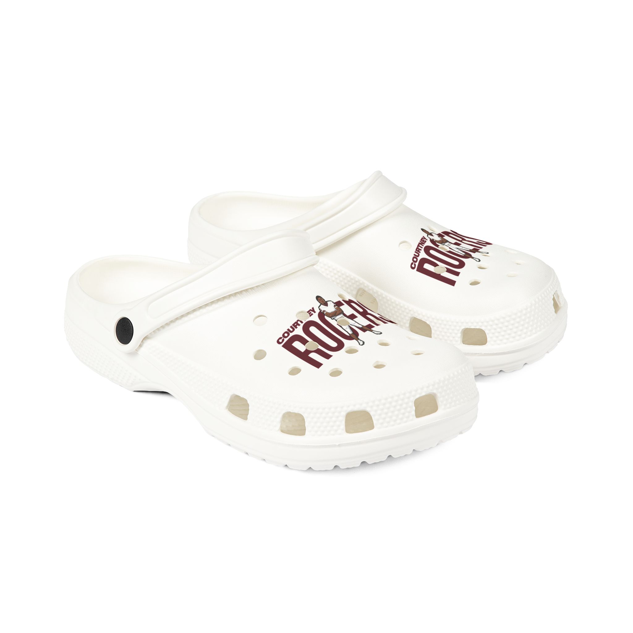 Rubber Clogs — character_player_name in White