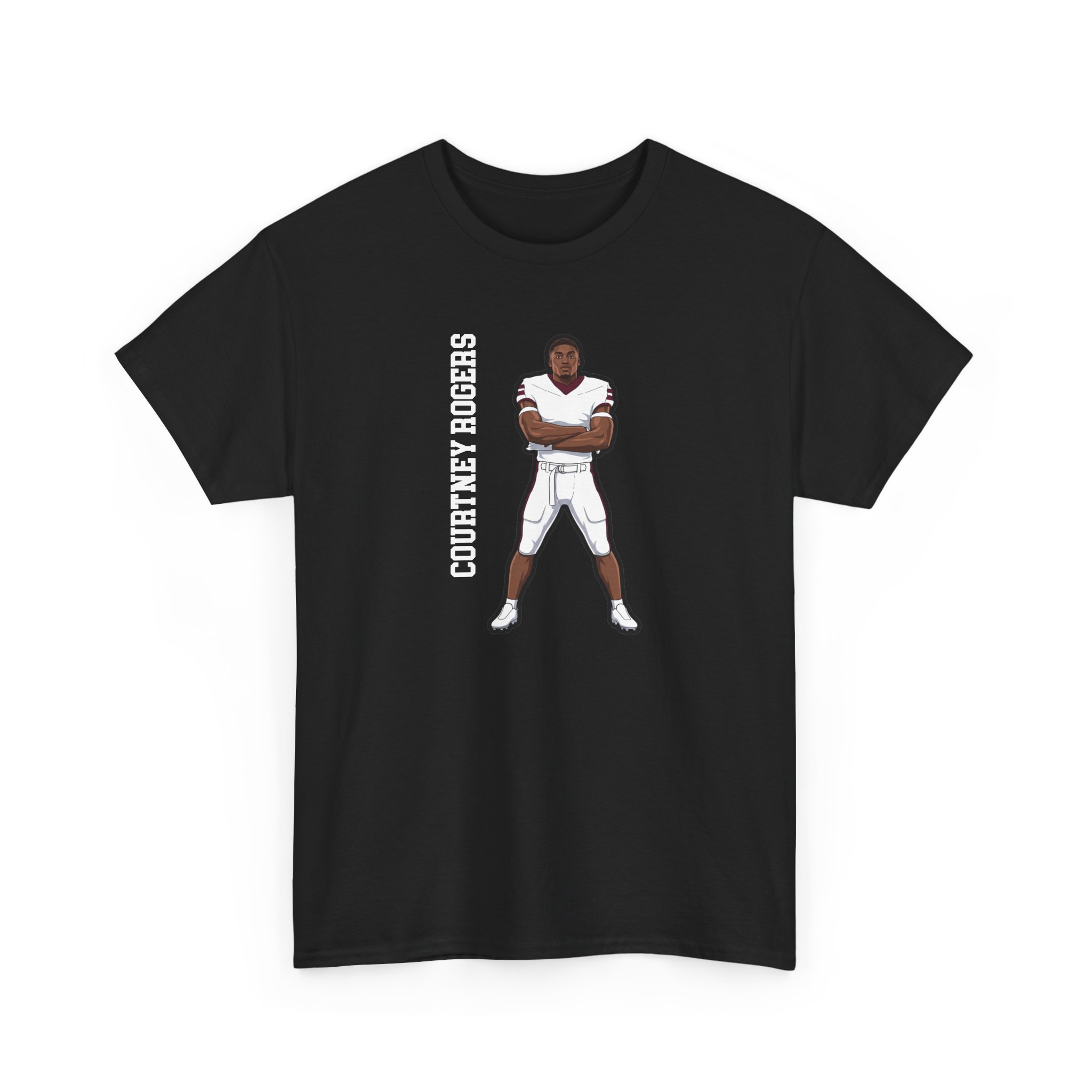 Tee — character_name_vertical in Black
