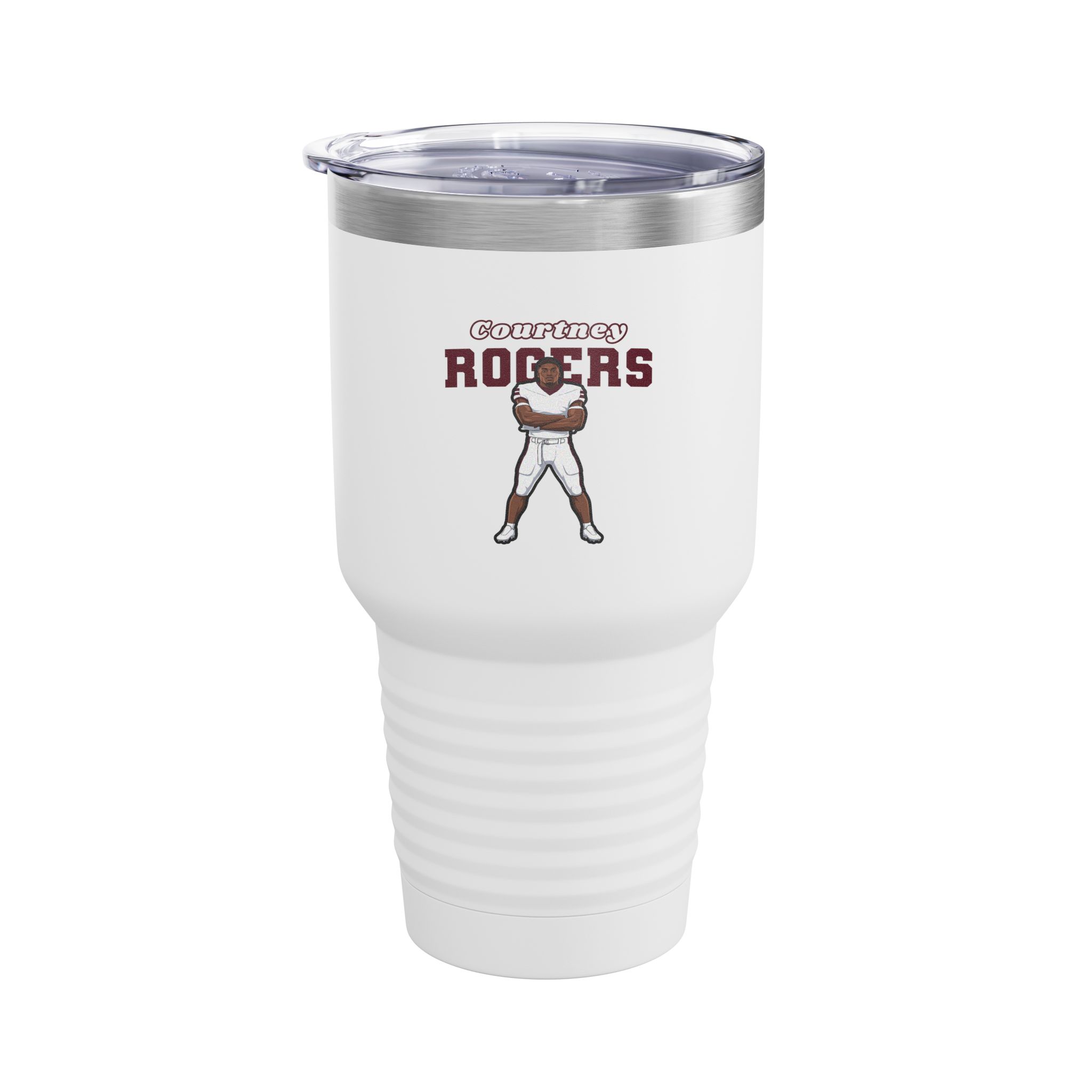30oz Tumbler — character_name_arch in White