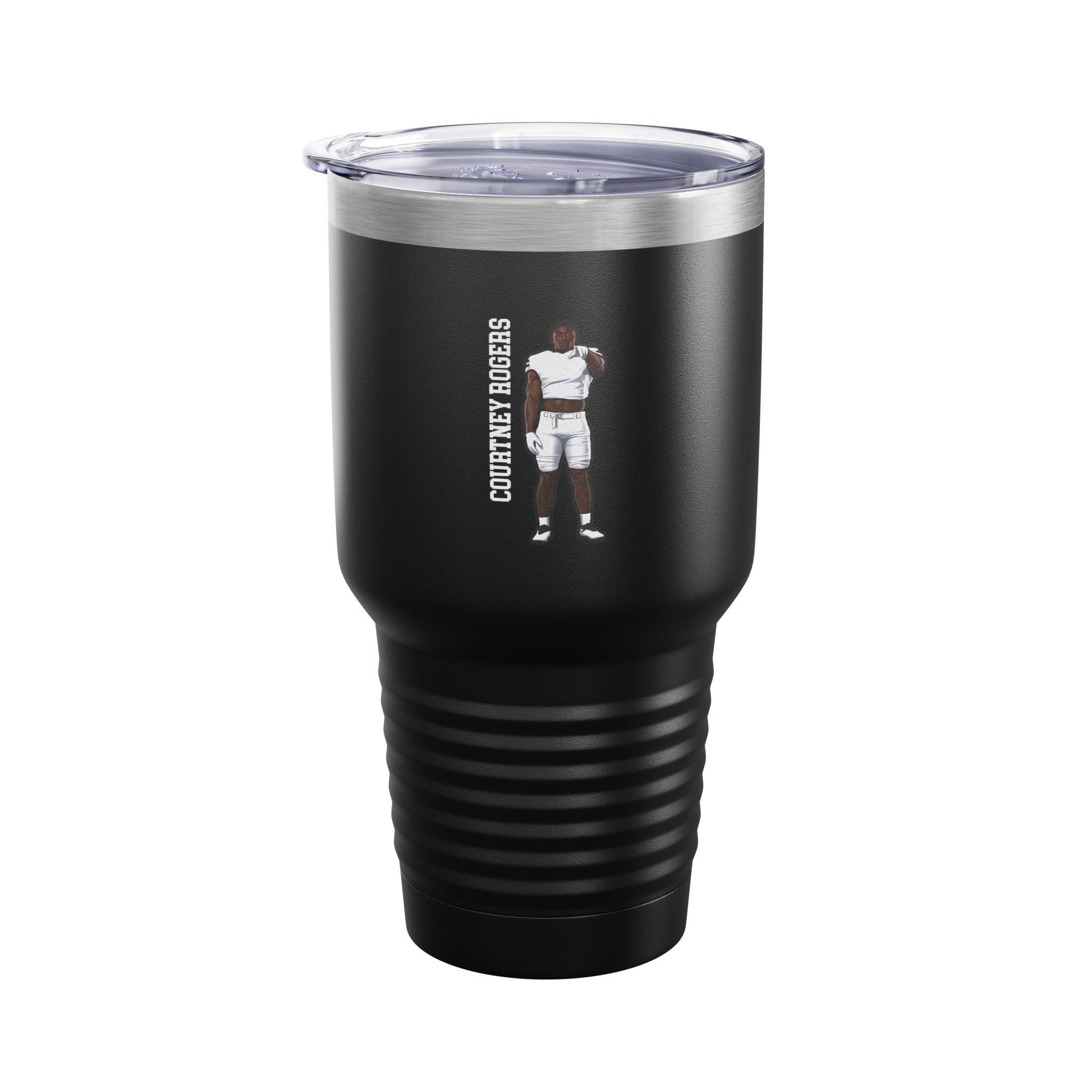 30oz Tumbler — character_name_vertical in Black