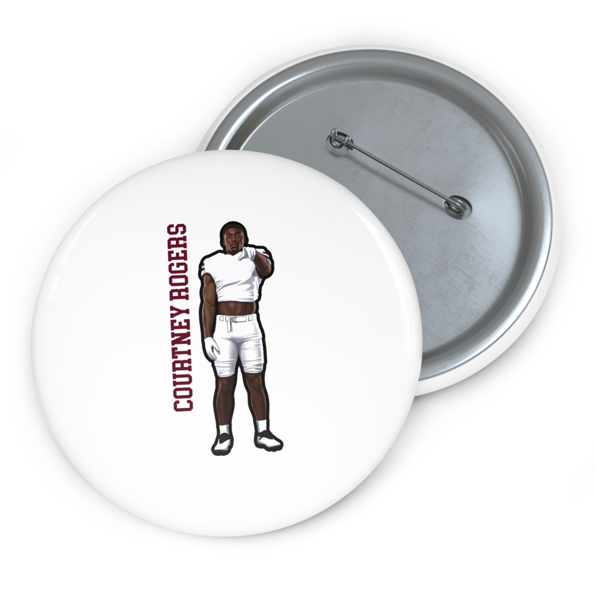 Game Day Pin — character_name_vertical in Classic