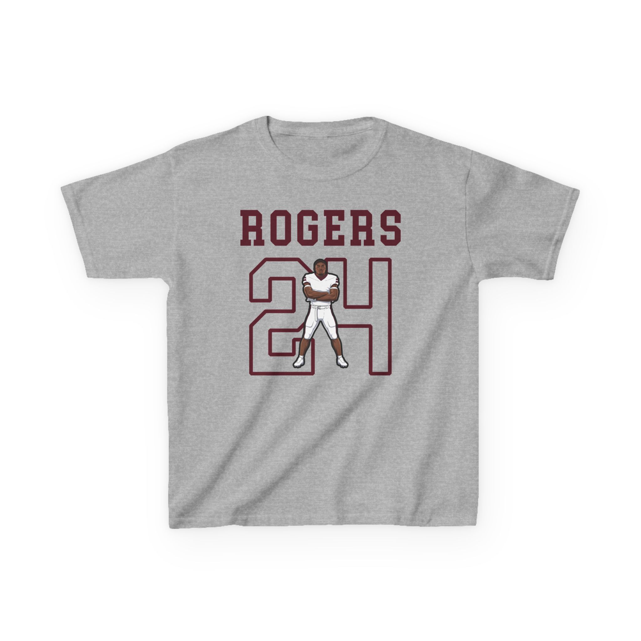 Youth Tee — character_shirsey in Grey