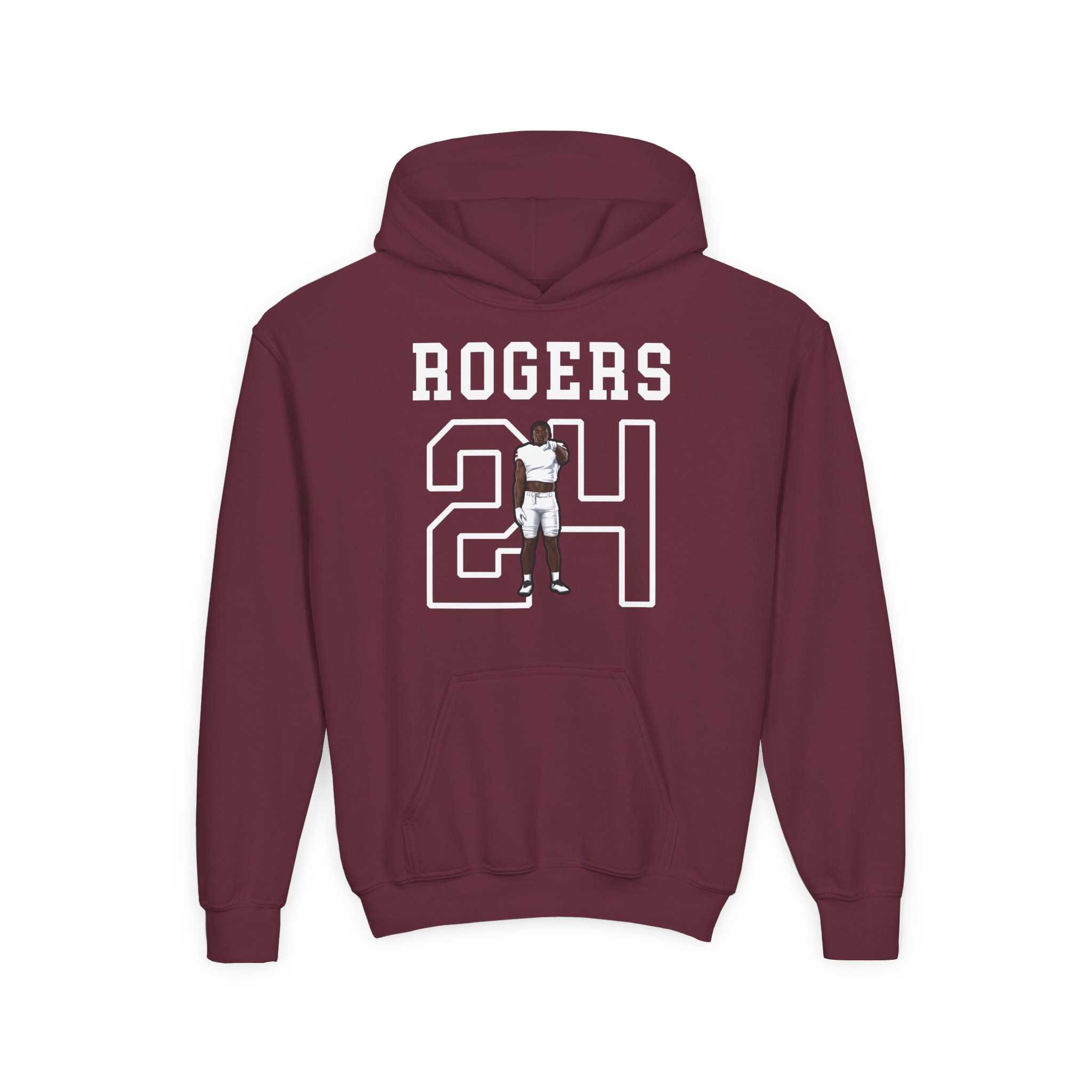 Youth Hoodie — character_shirsey in Maroon