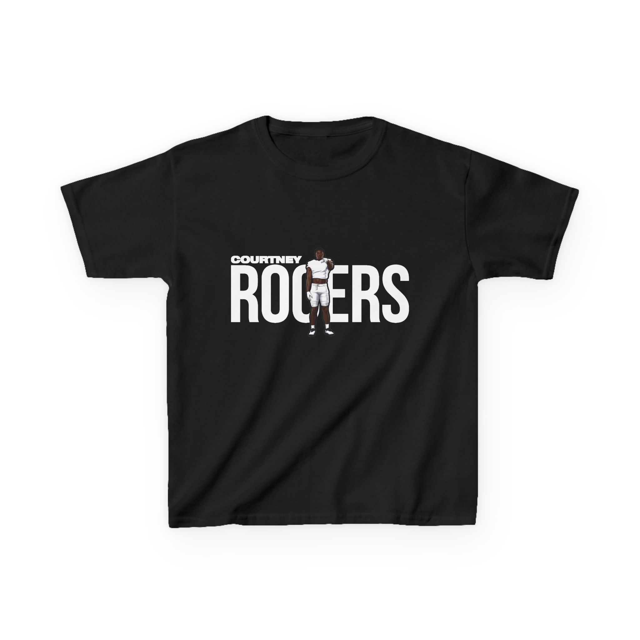 Youth Tee — character_player_name in Black