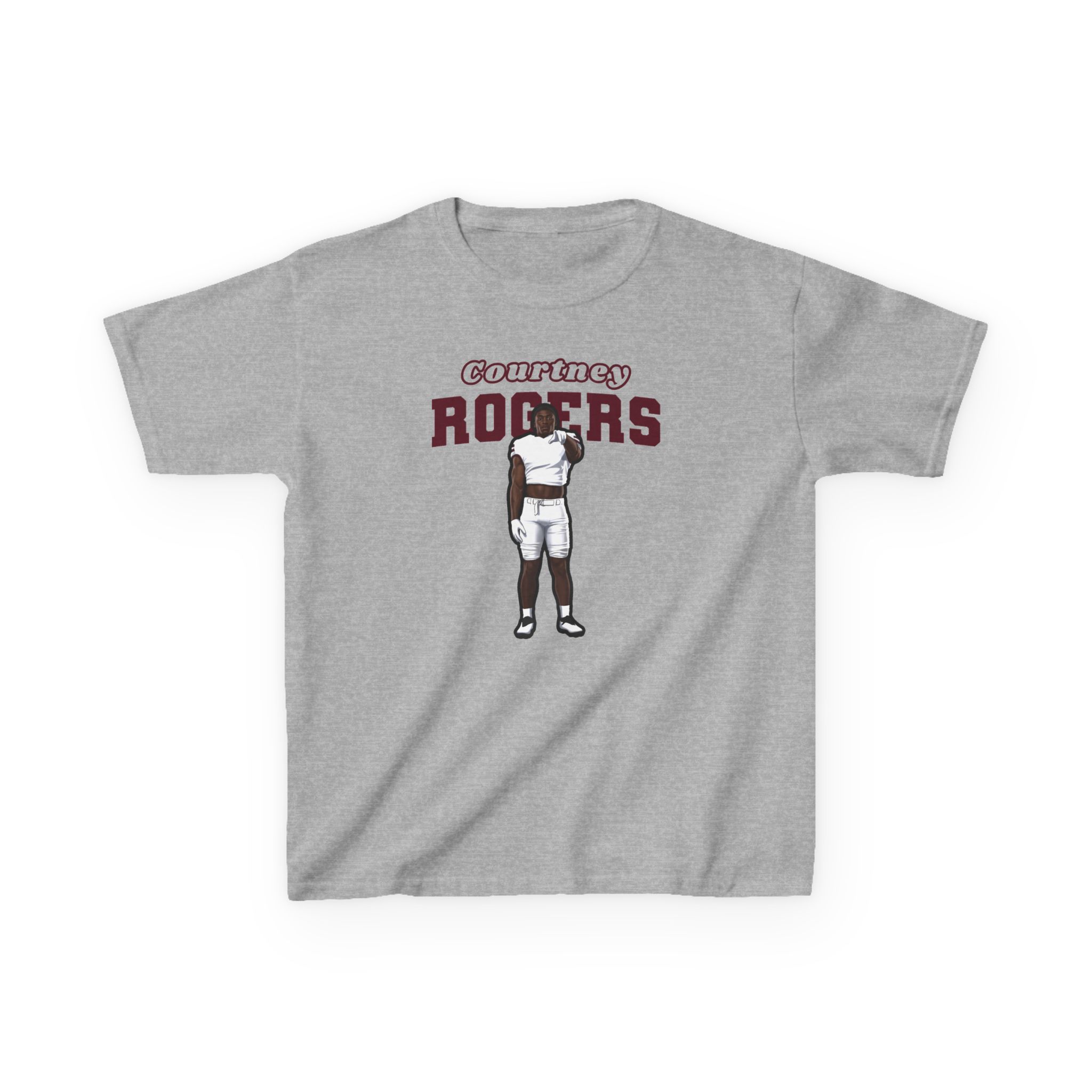 Youth Tee — character_name_arch in Grey