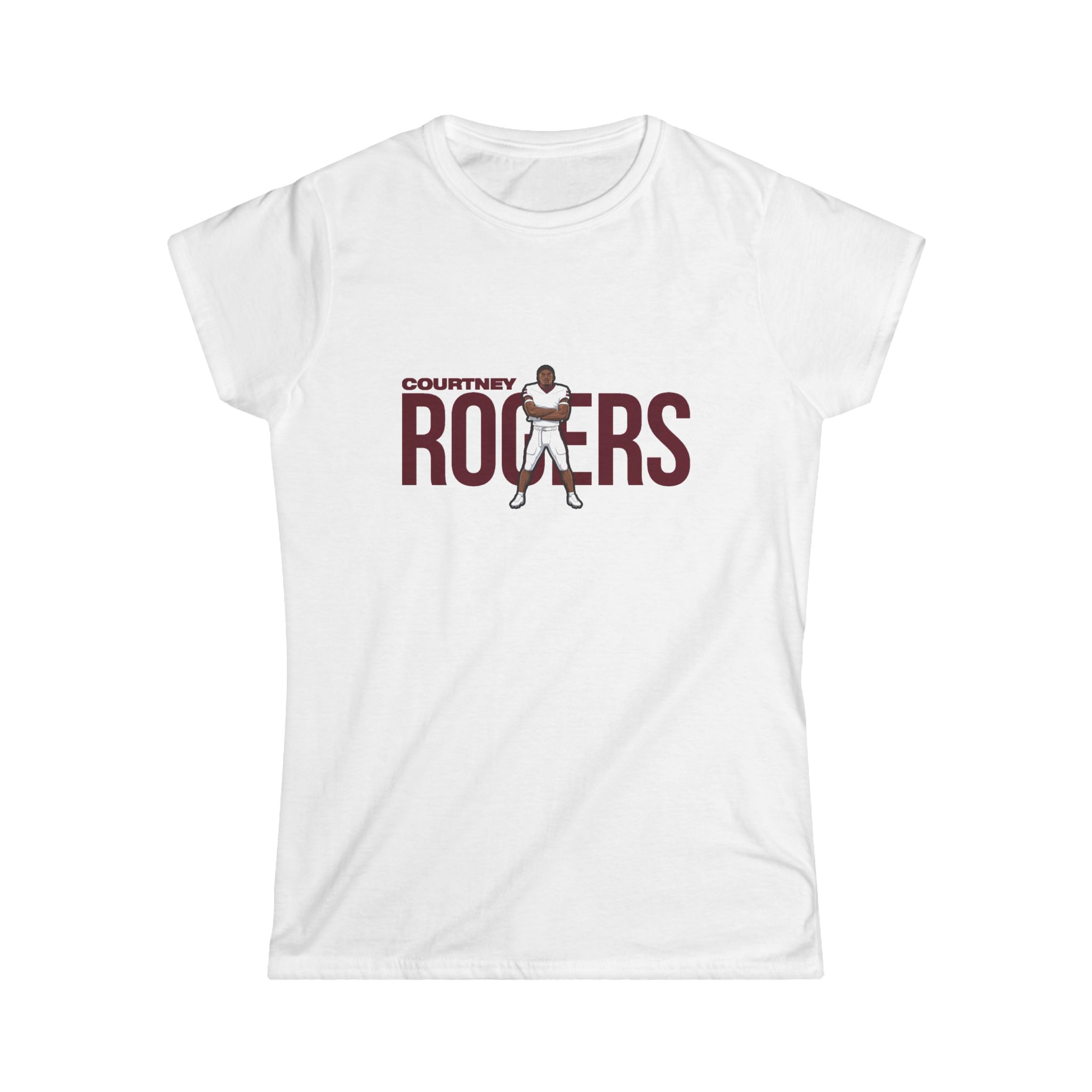 Women's Softstyle Tee — character_player_name in White