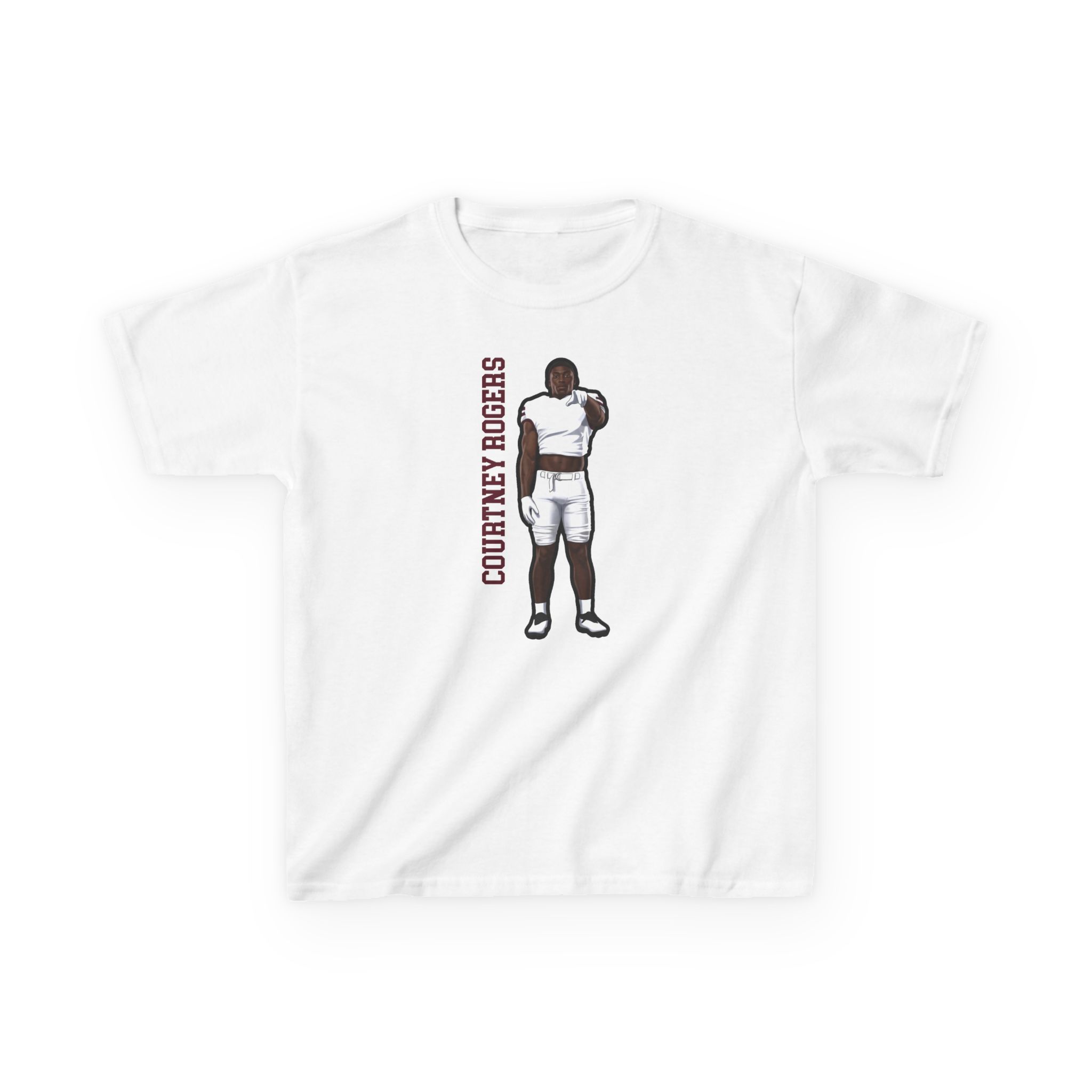 Youth Tee — character_name_vertical in White