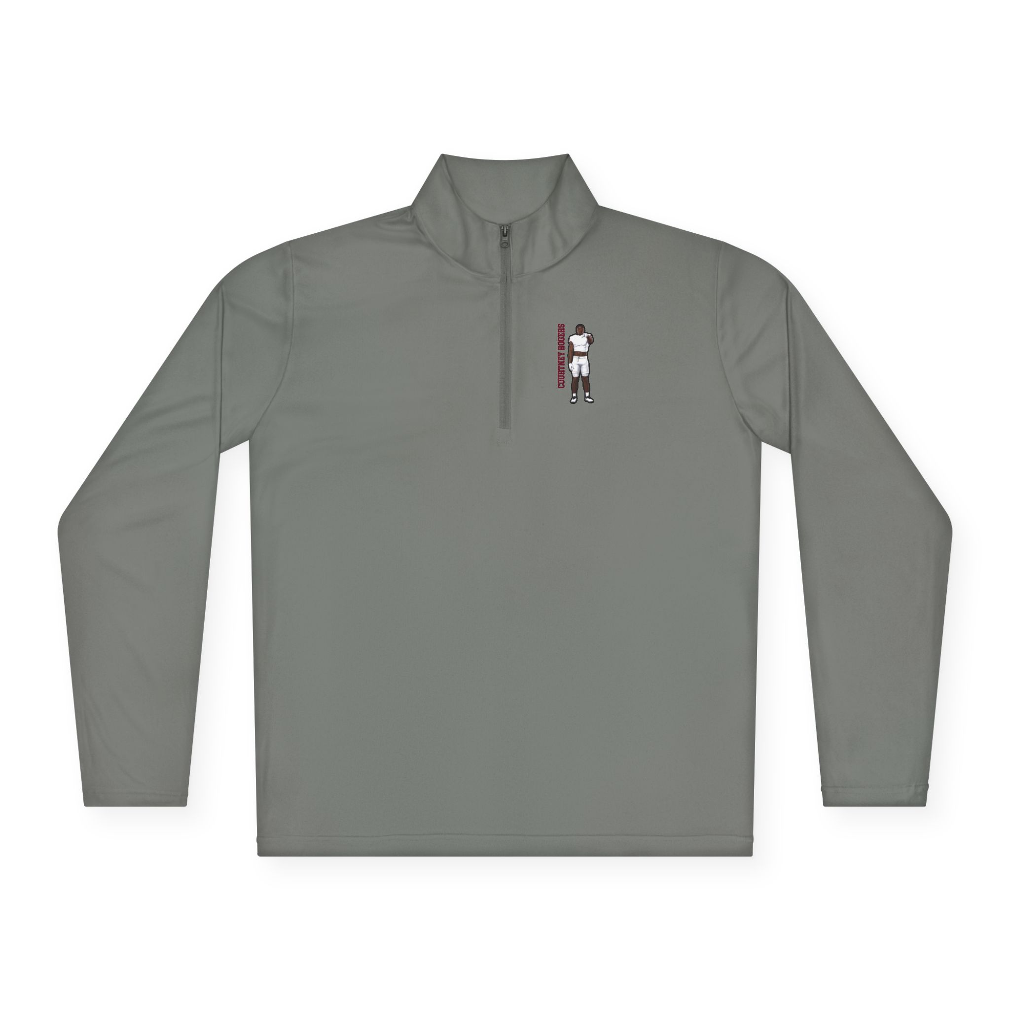 Q-Zip Pullover — character_name_vertical in Grey