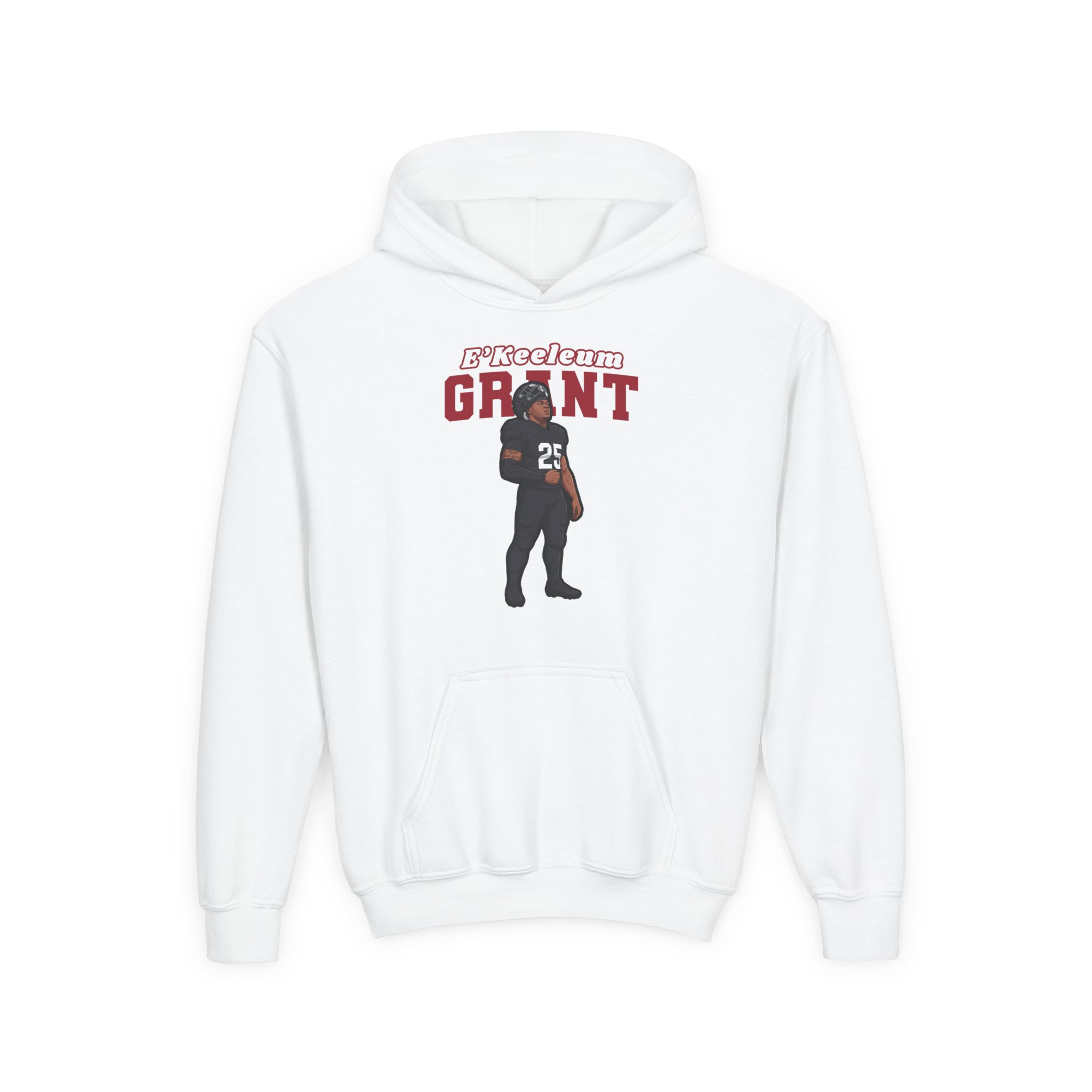 Youth Hoodie — character_name_arch in White