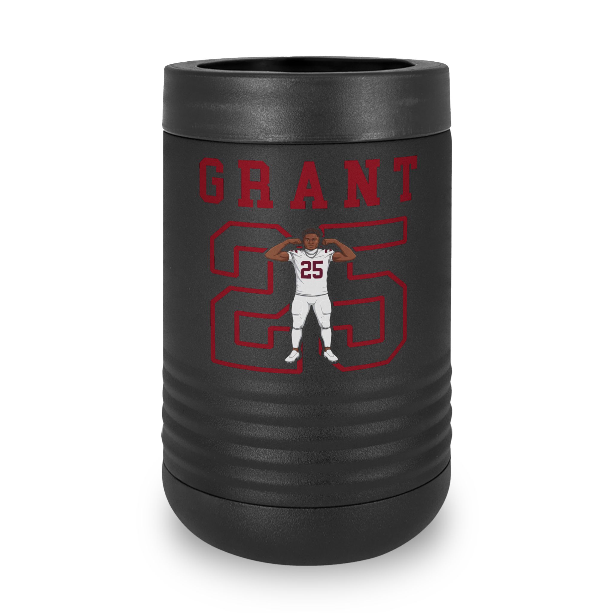 Stainless Can Cooler — character_shirsey in Black