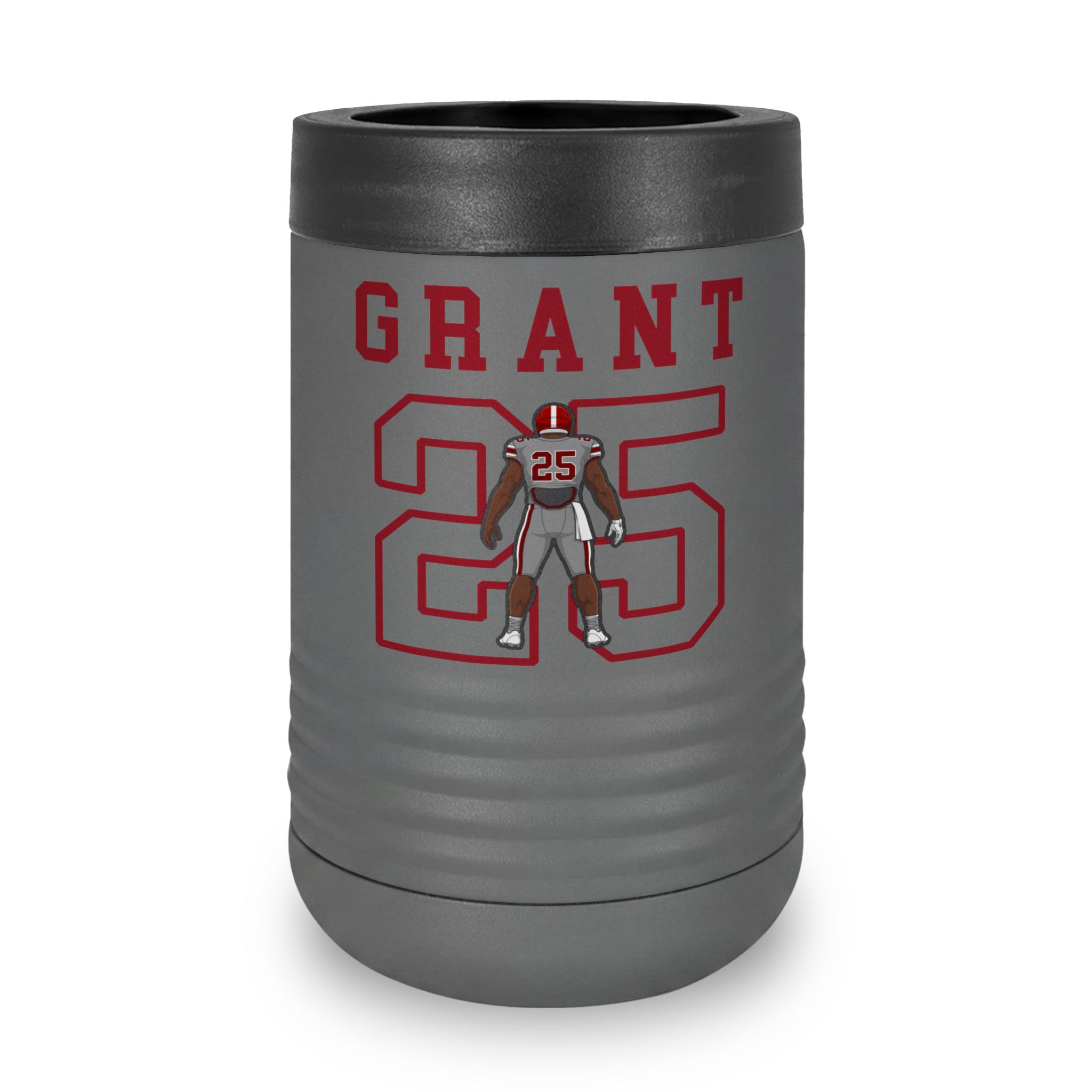 Stainless Can Cooler — character_shirsey in Grey
