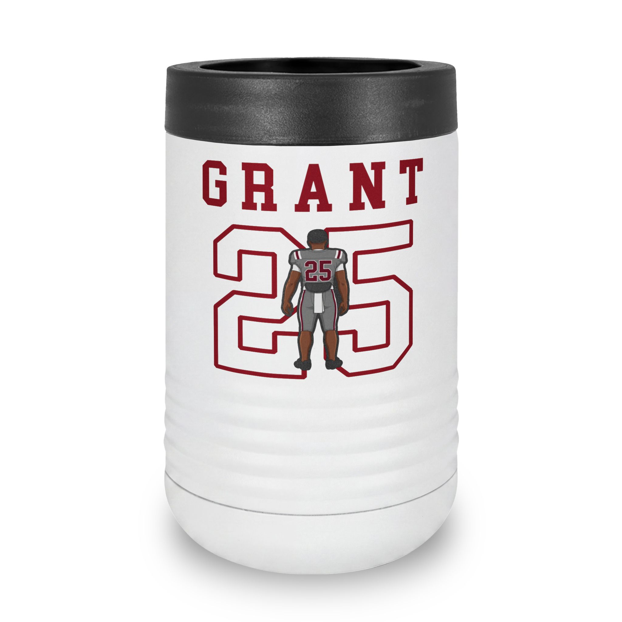 Stainless Can Cooler — character_shirsey in White