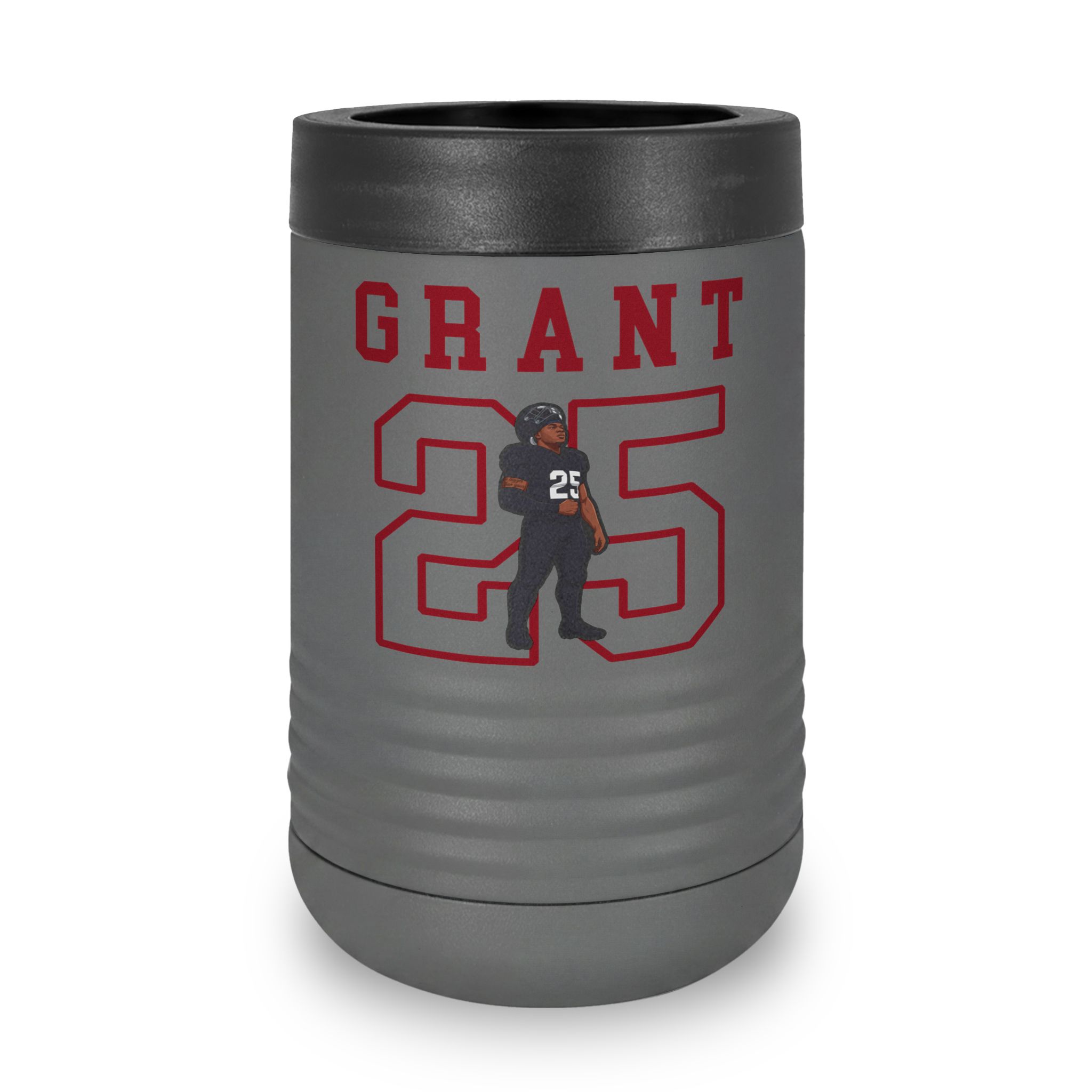 Stainless Can Cooler — character_shirsey in Grey