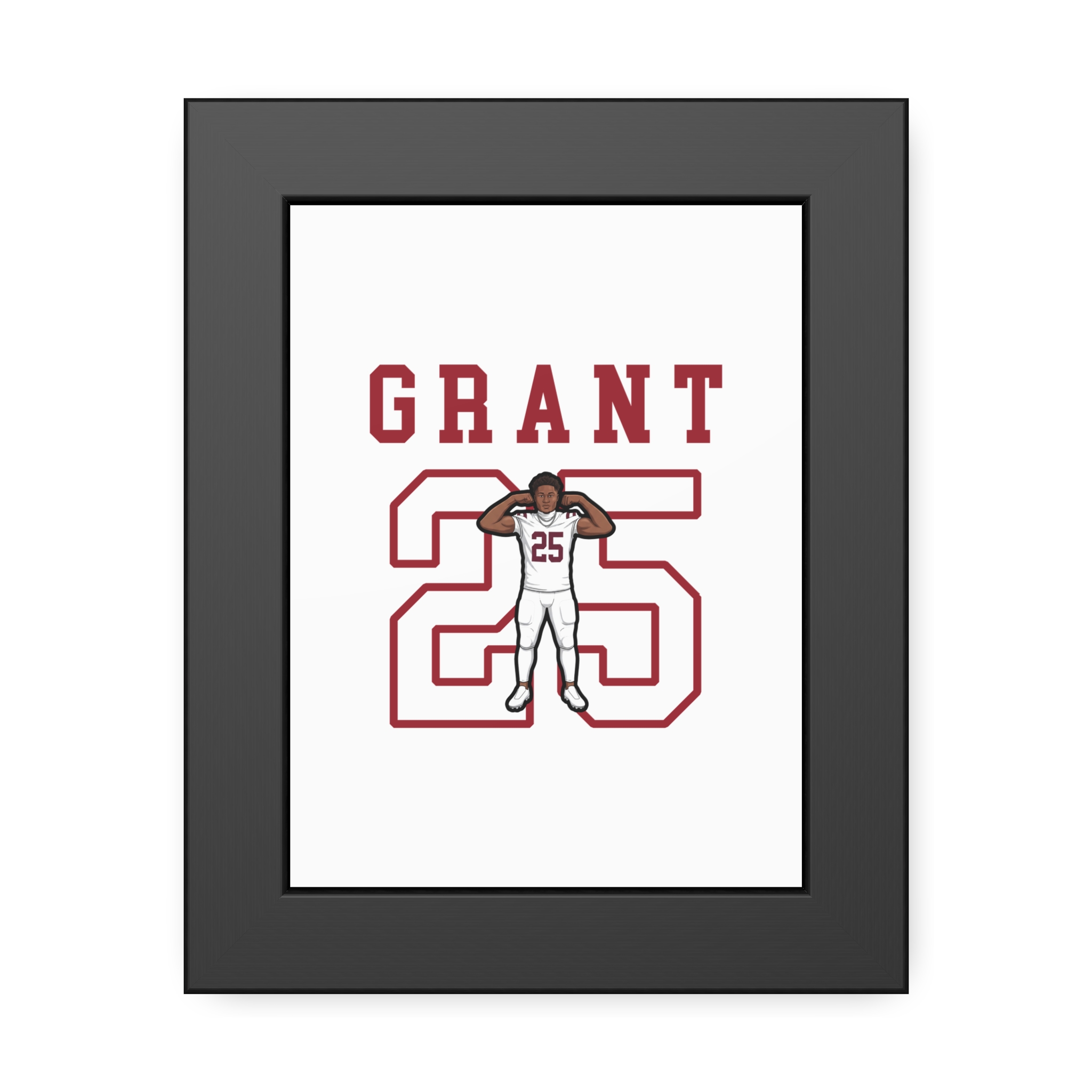 Framed Poster — character_shirsey in Black