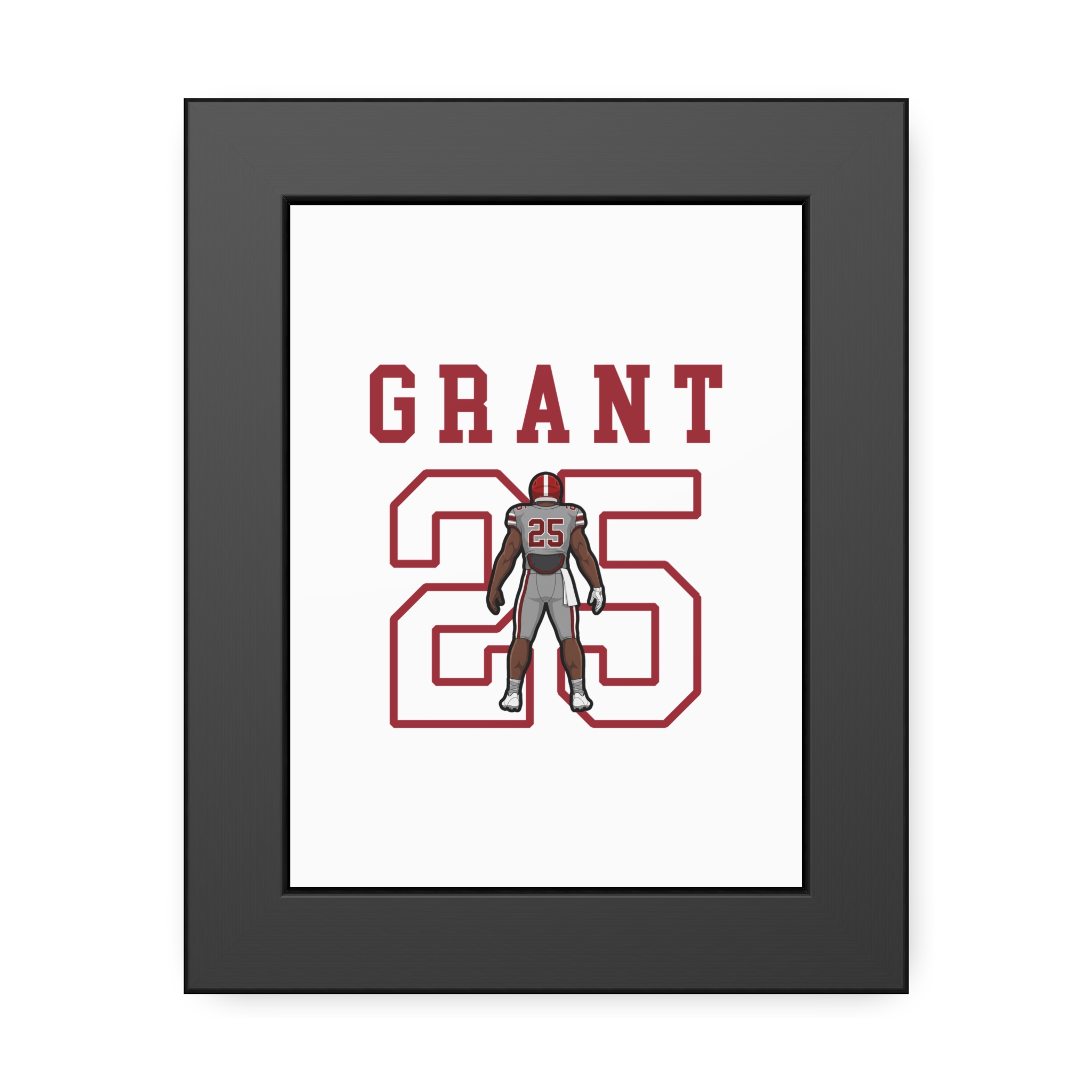 Framed Poster — character_shirsey in Black