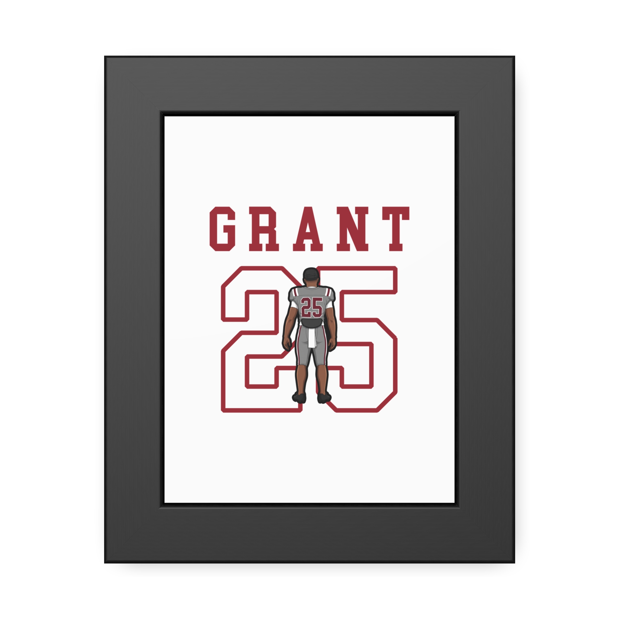 Framed Poster — character_shirsey in Black