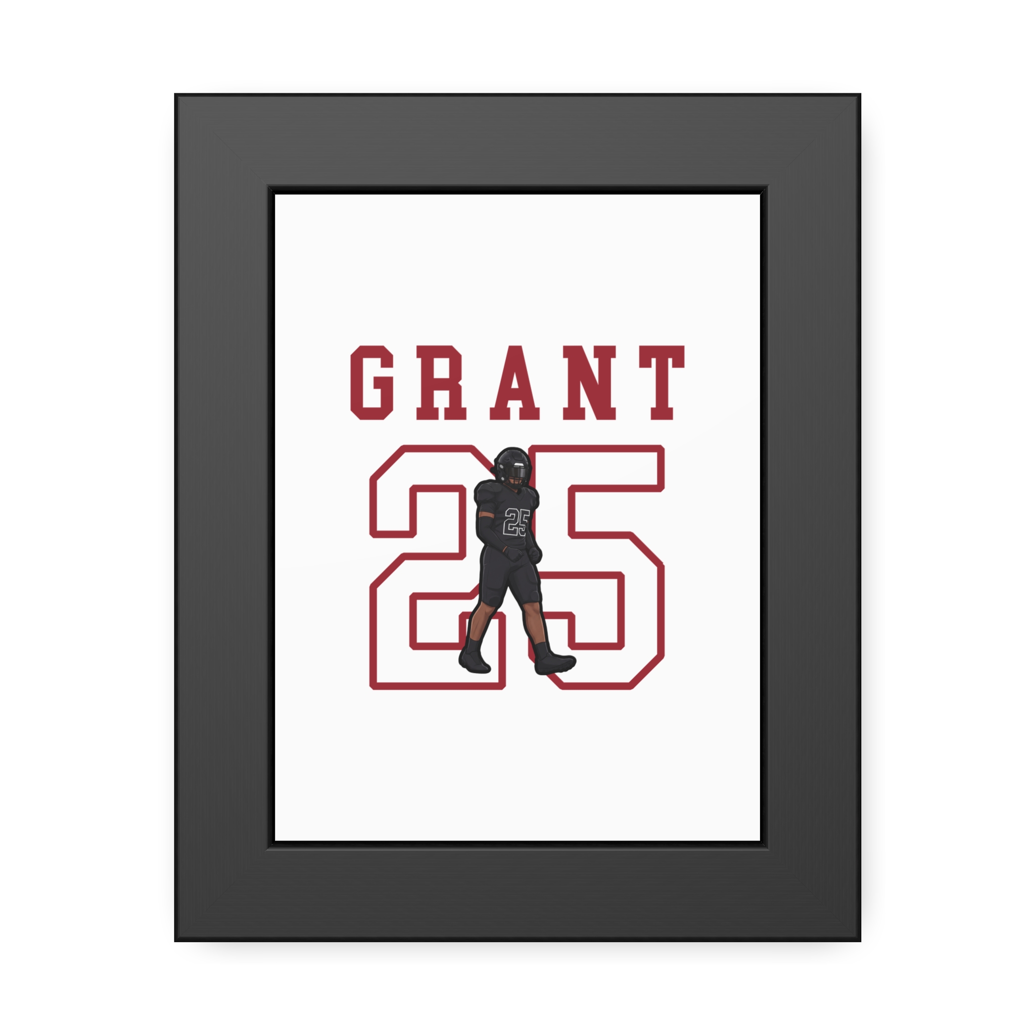 Framed Poster — character_shirsey in Black