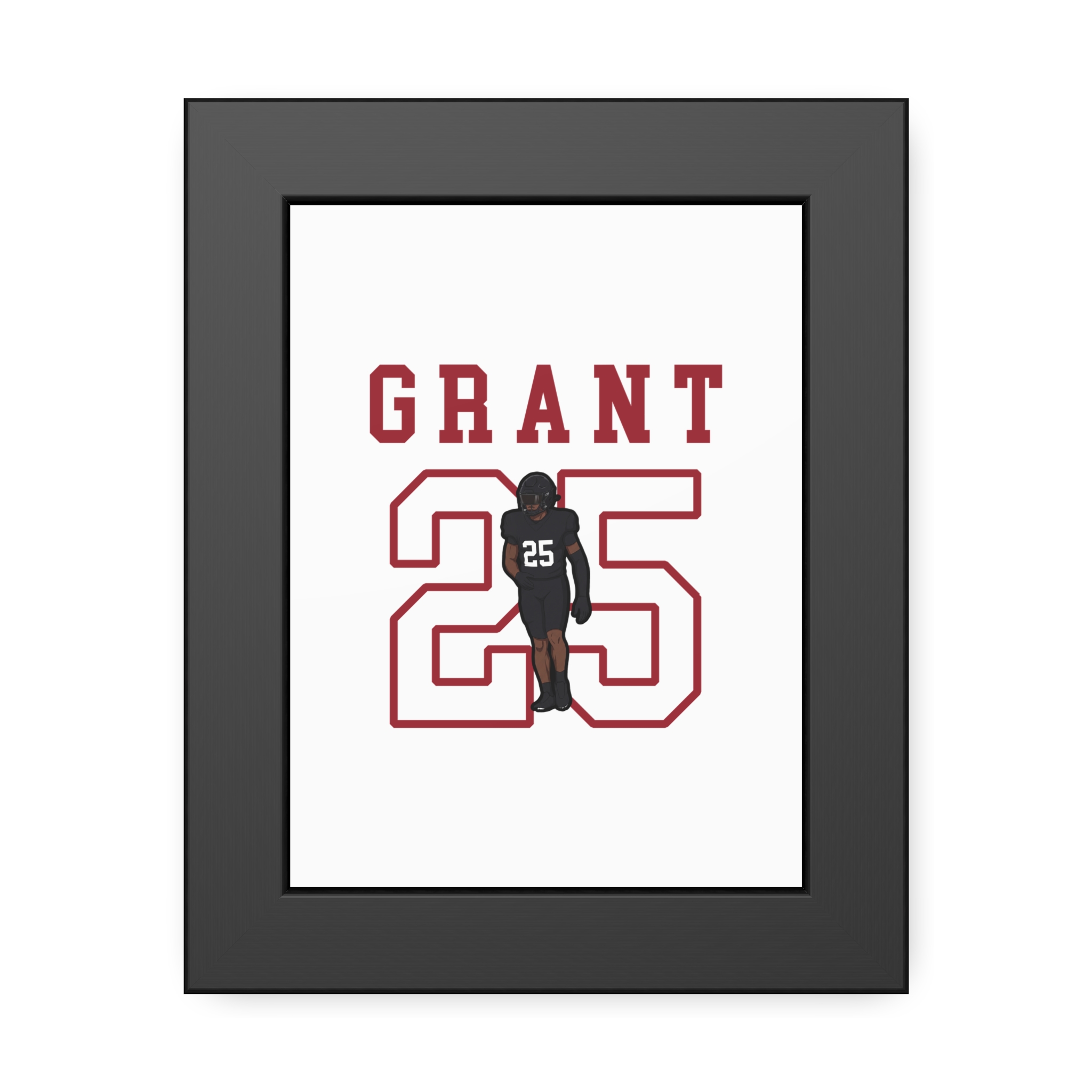 Framed Poster — character_shirsey in Black