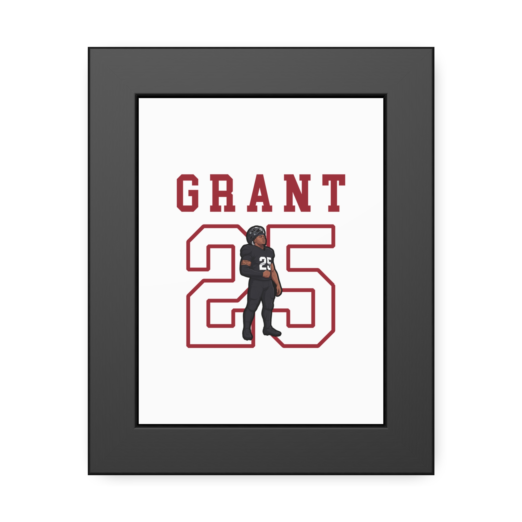 Framed Poster — character_shirsey in Black