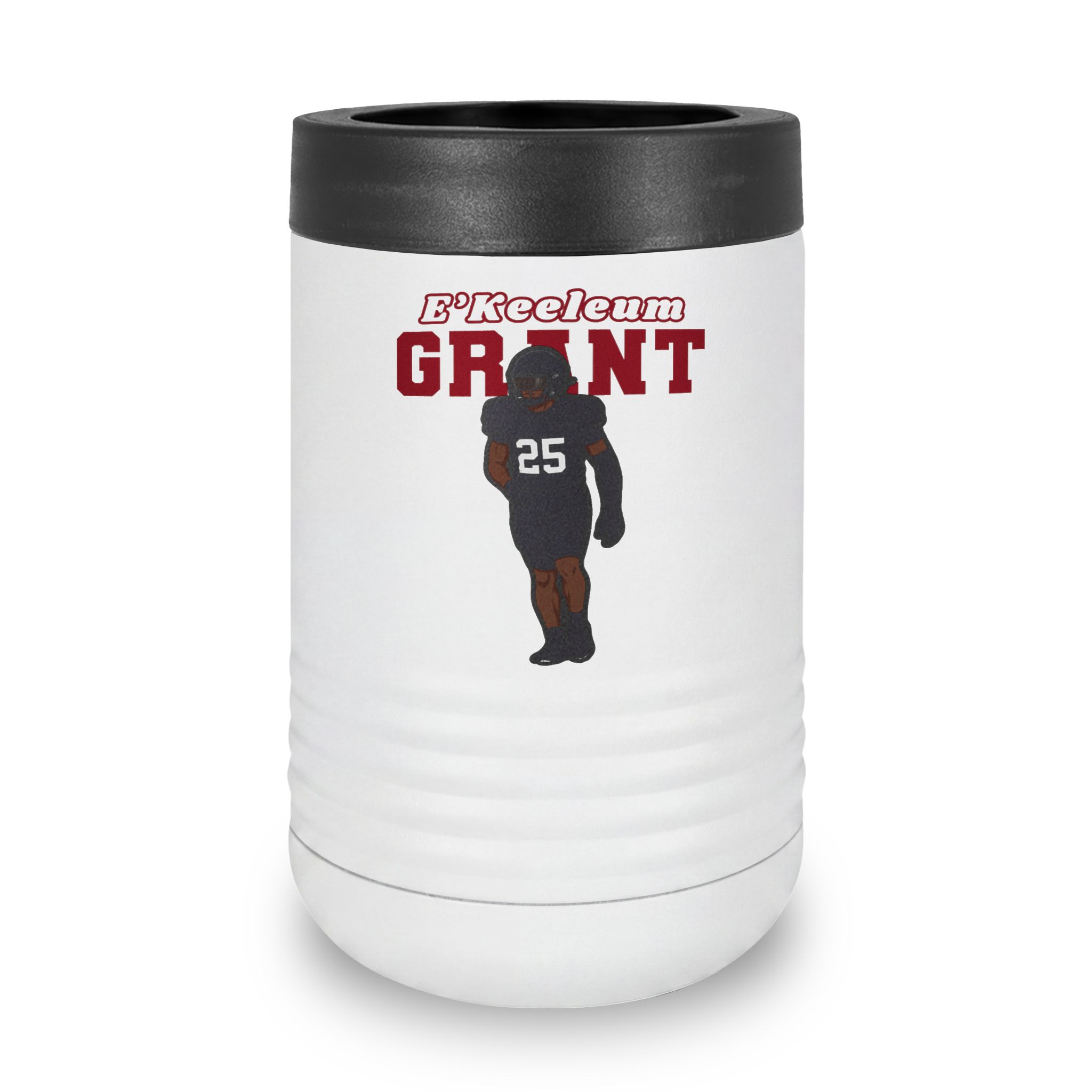 Stainless Can Cooler — character_name_arch in White