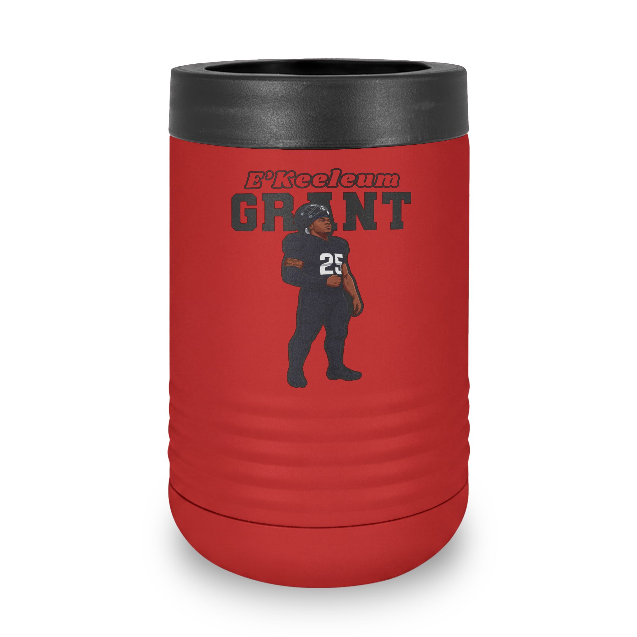 Stainless Can Cooler — character_name_arch in Red