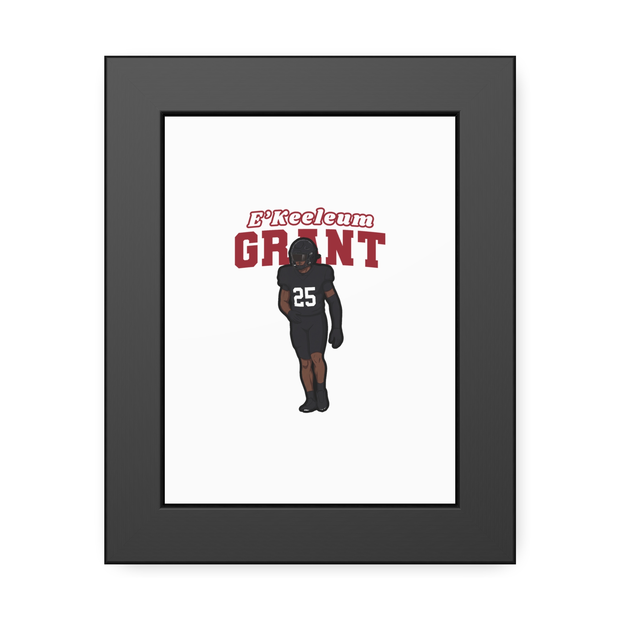 Framed Poster — character_name_arch in Black