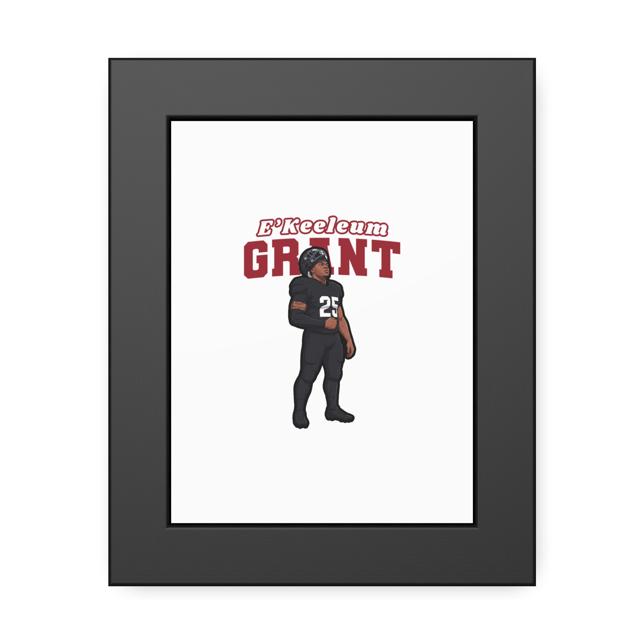 Framed Poster — character_name_arch in Black