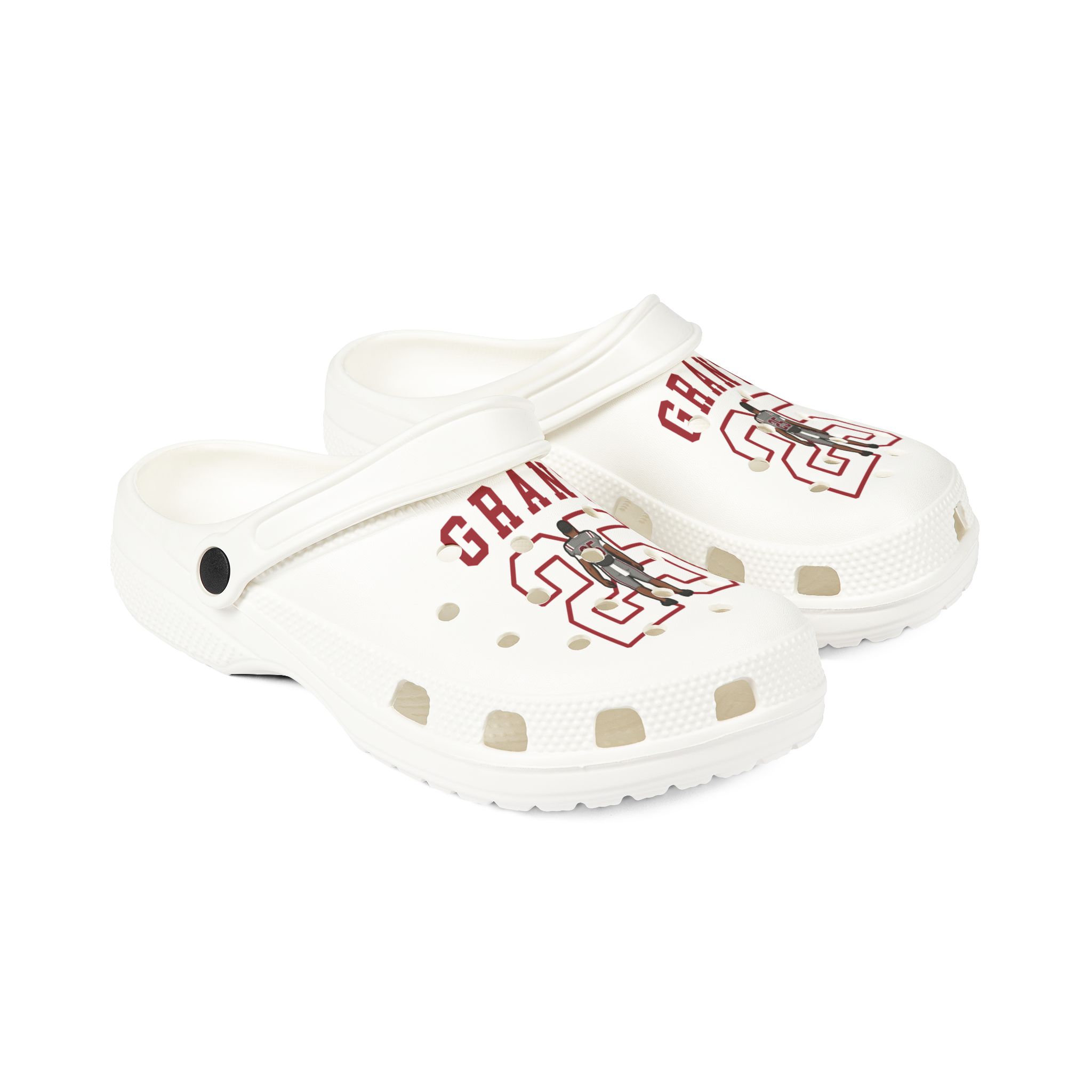 Rubber Clogs — character_shirsey in White