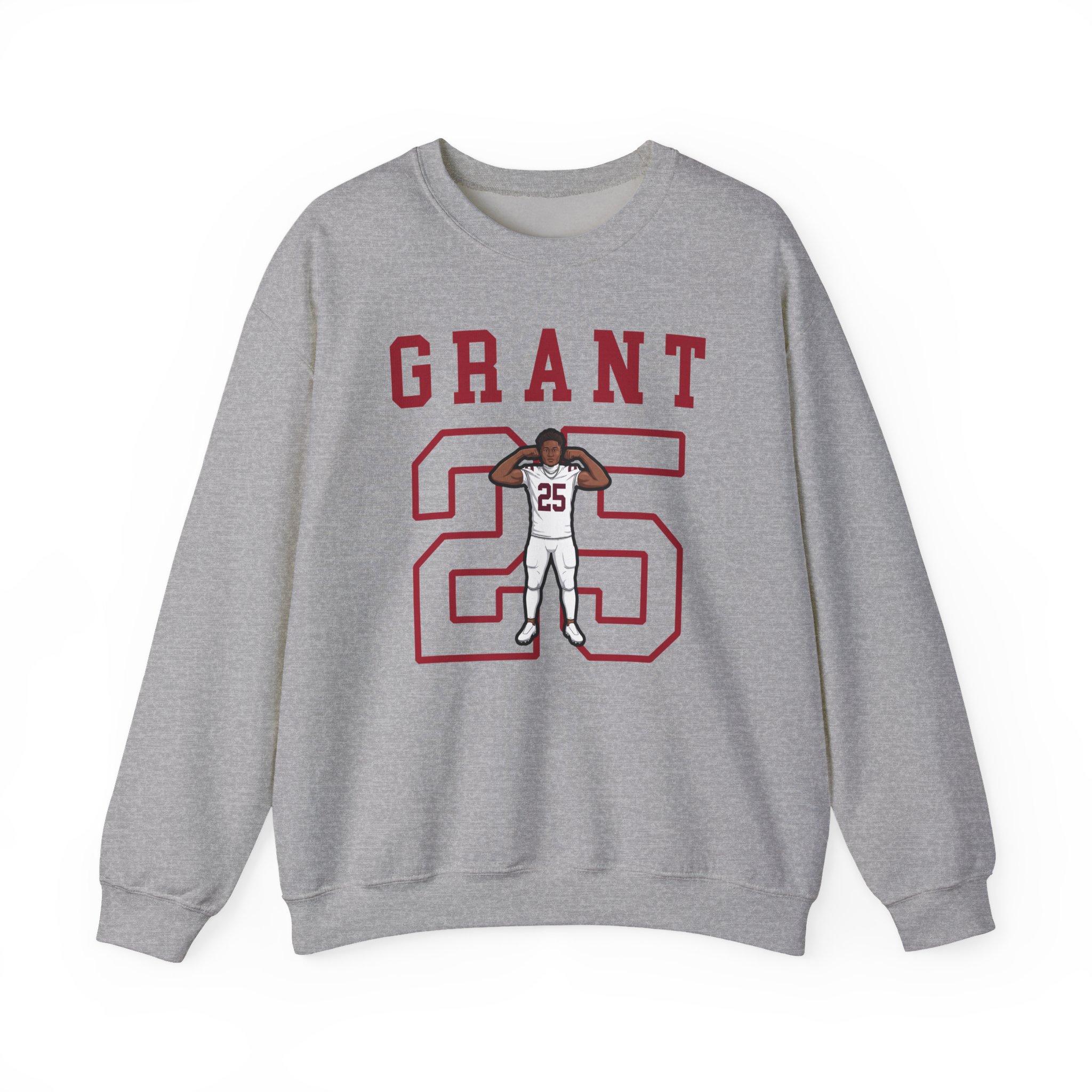 Crewneck Sweatshirt — character_shirsey in Grey