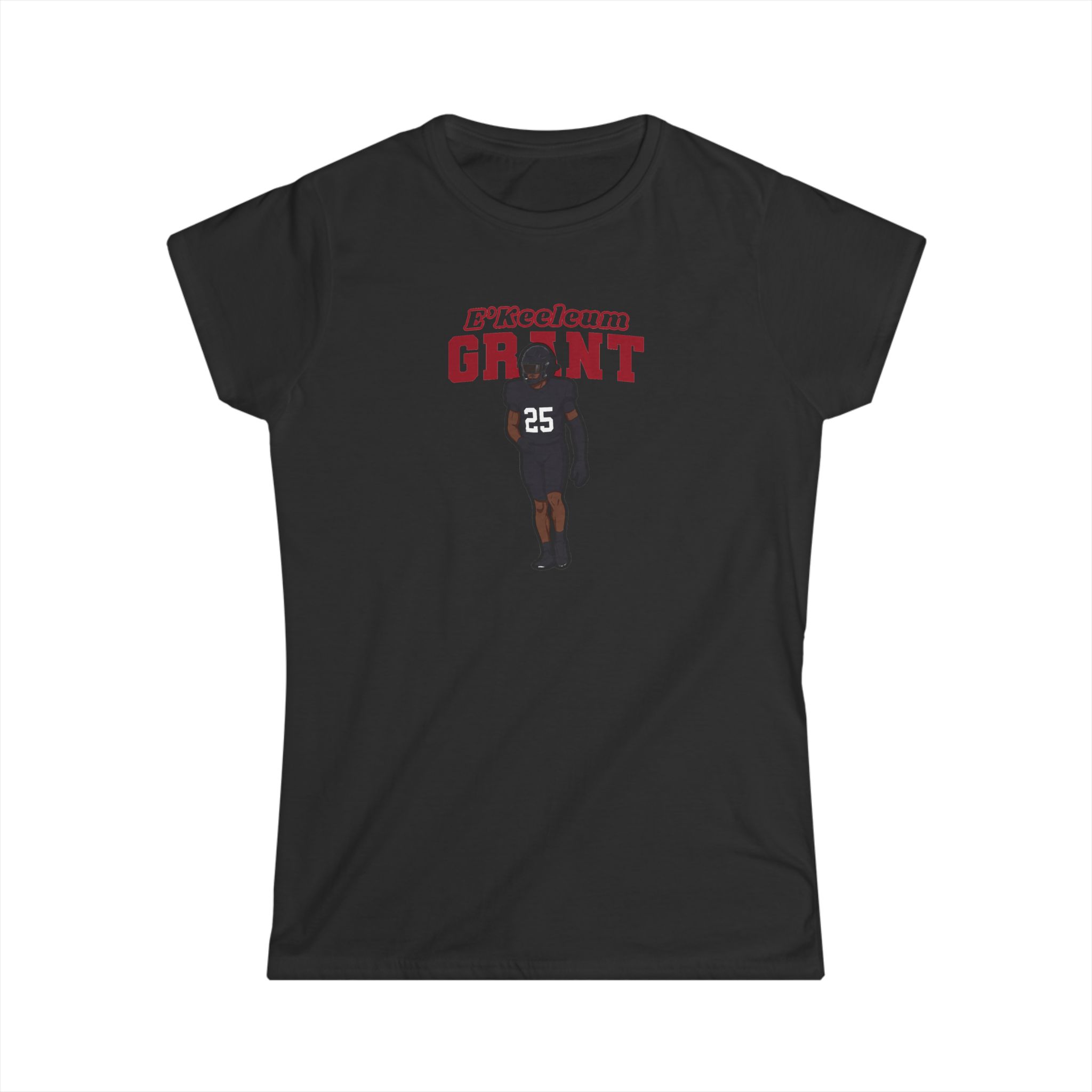Women's Softstyle Tee — character_name_arch in Black
