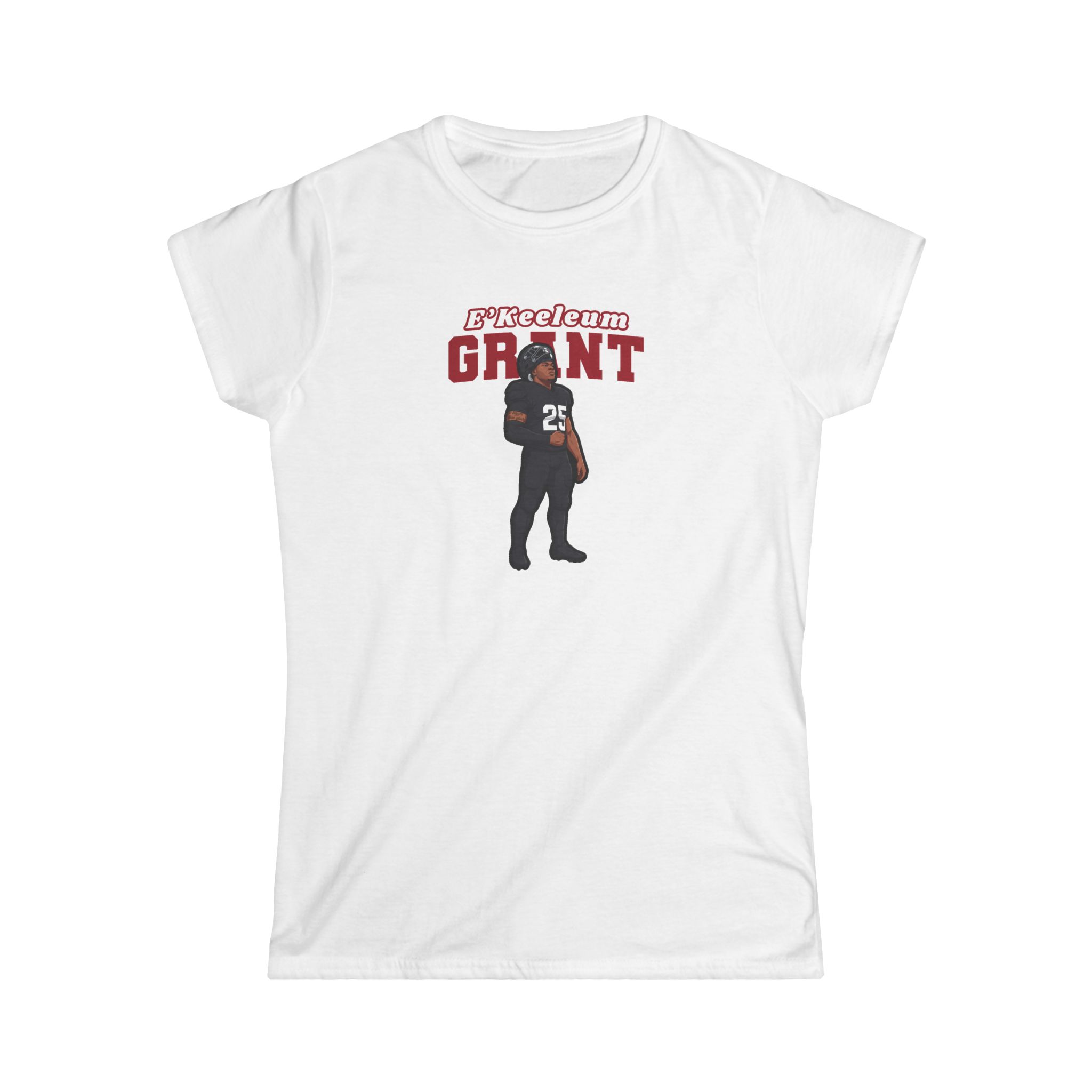 Women's Softstyle Tee — character_name_arch in White