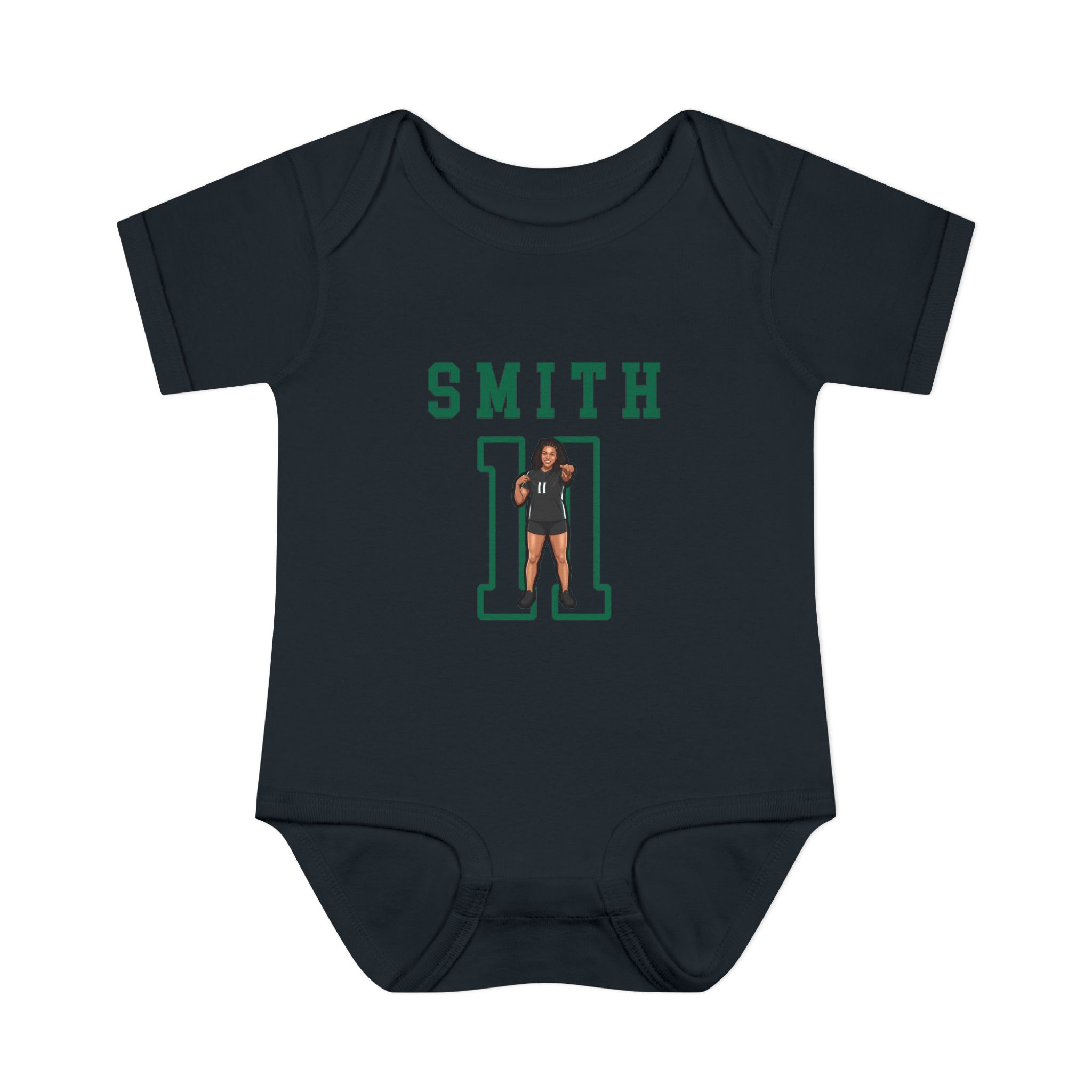 Baby Onesie — character_shirsey in Black