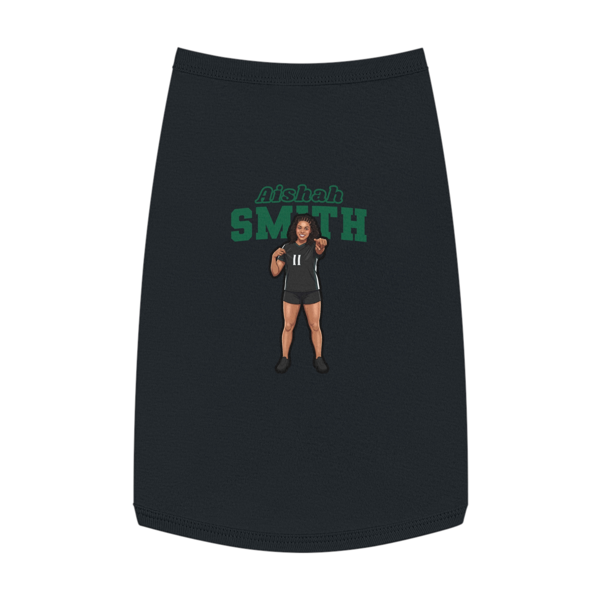 Pet Tank Top — character_name_arch in Black