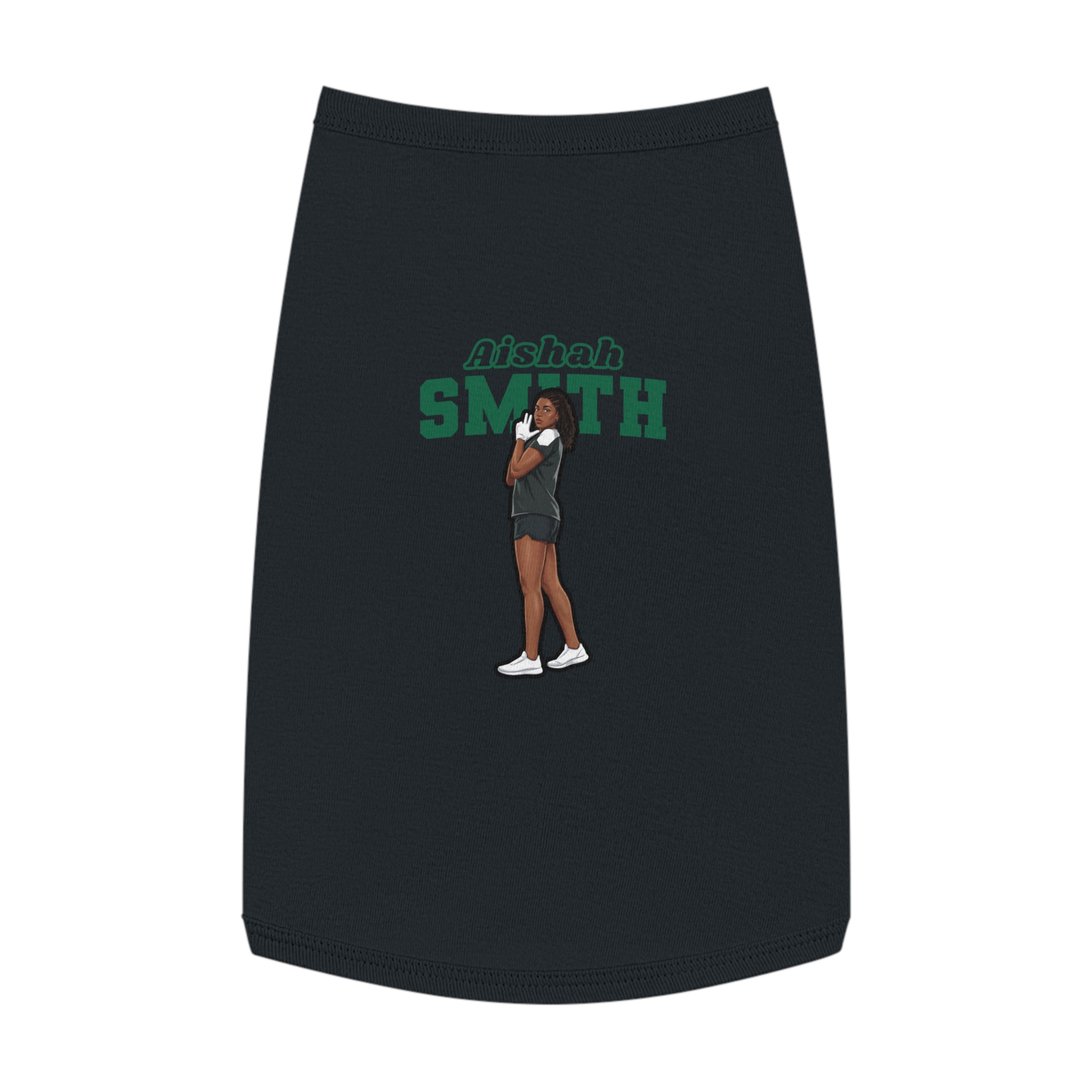 Pet Tank Top — character_name_arch in Black
