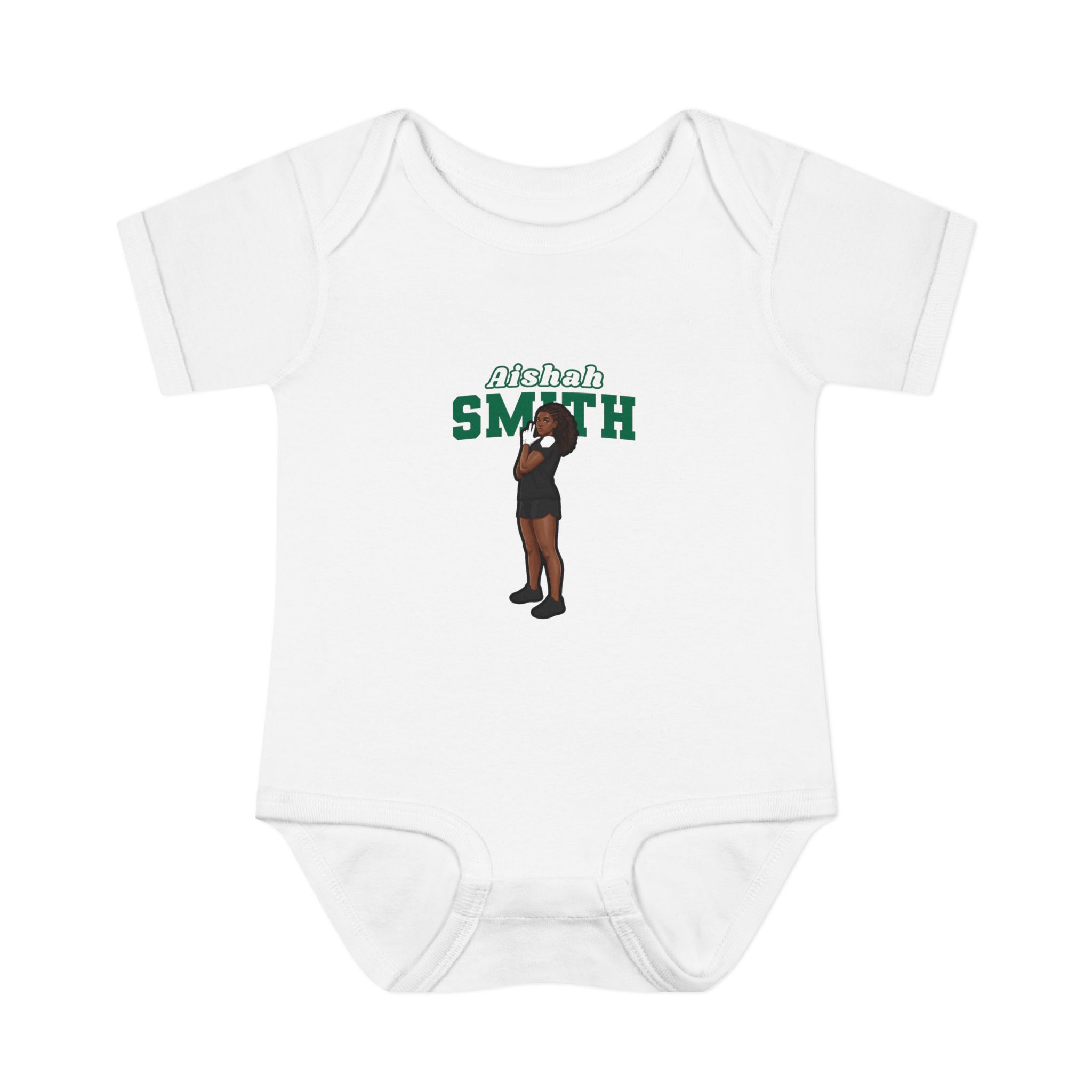 Baby Onesie — character_name_arch in White