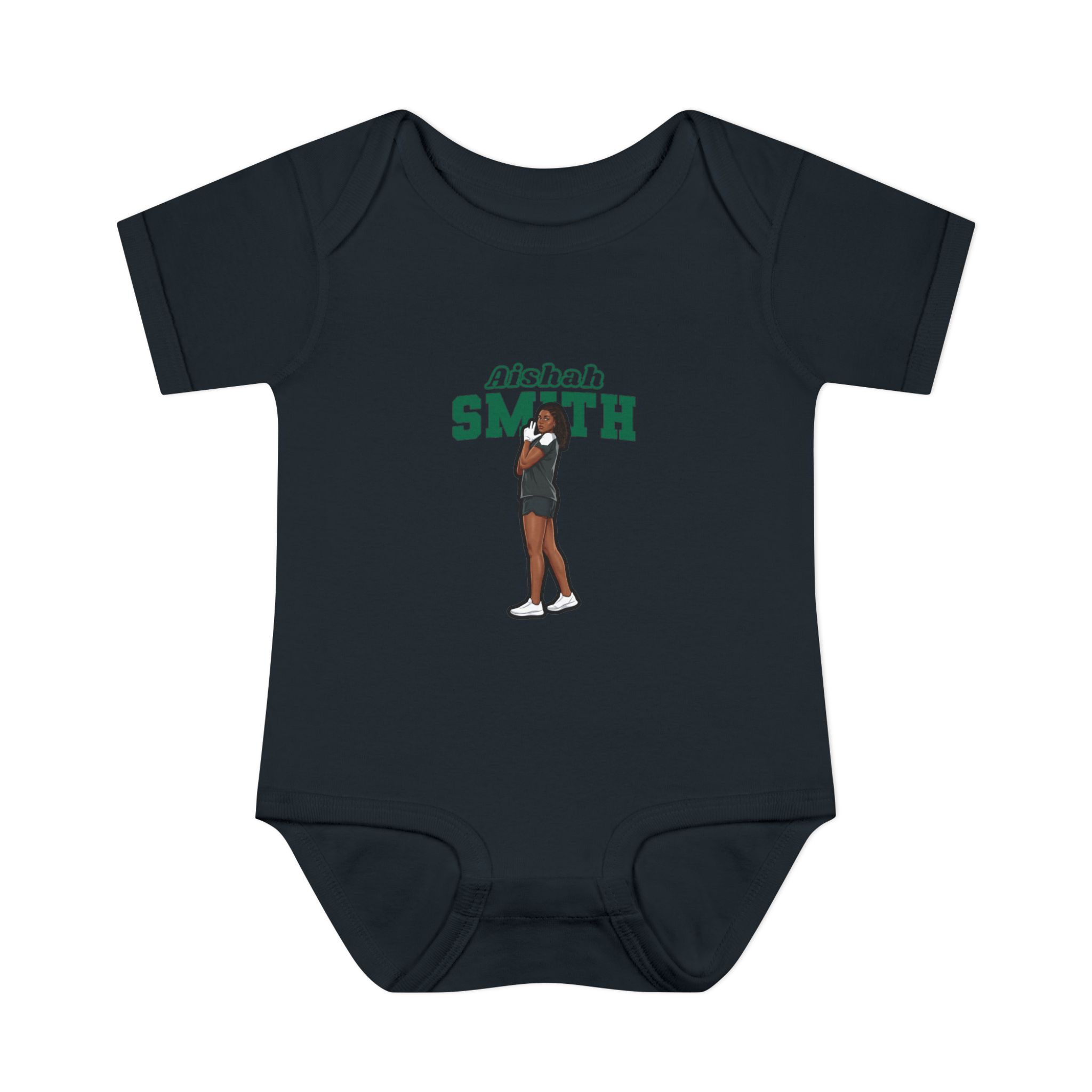 Baby Onesie — character_name_arch in Black