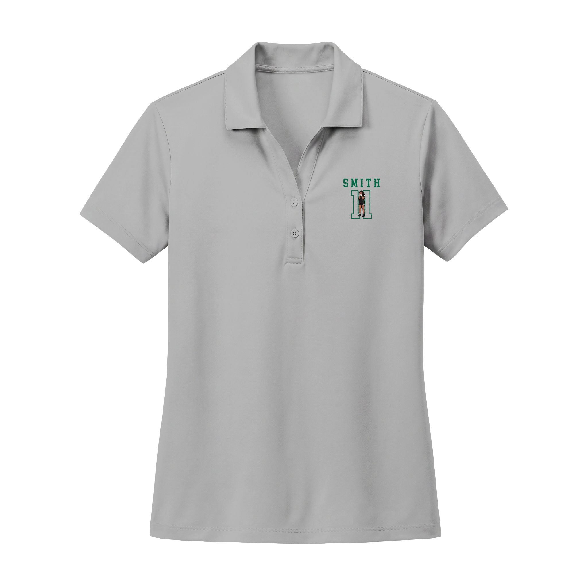 Women's Polo — character_shirsey in Silver