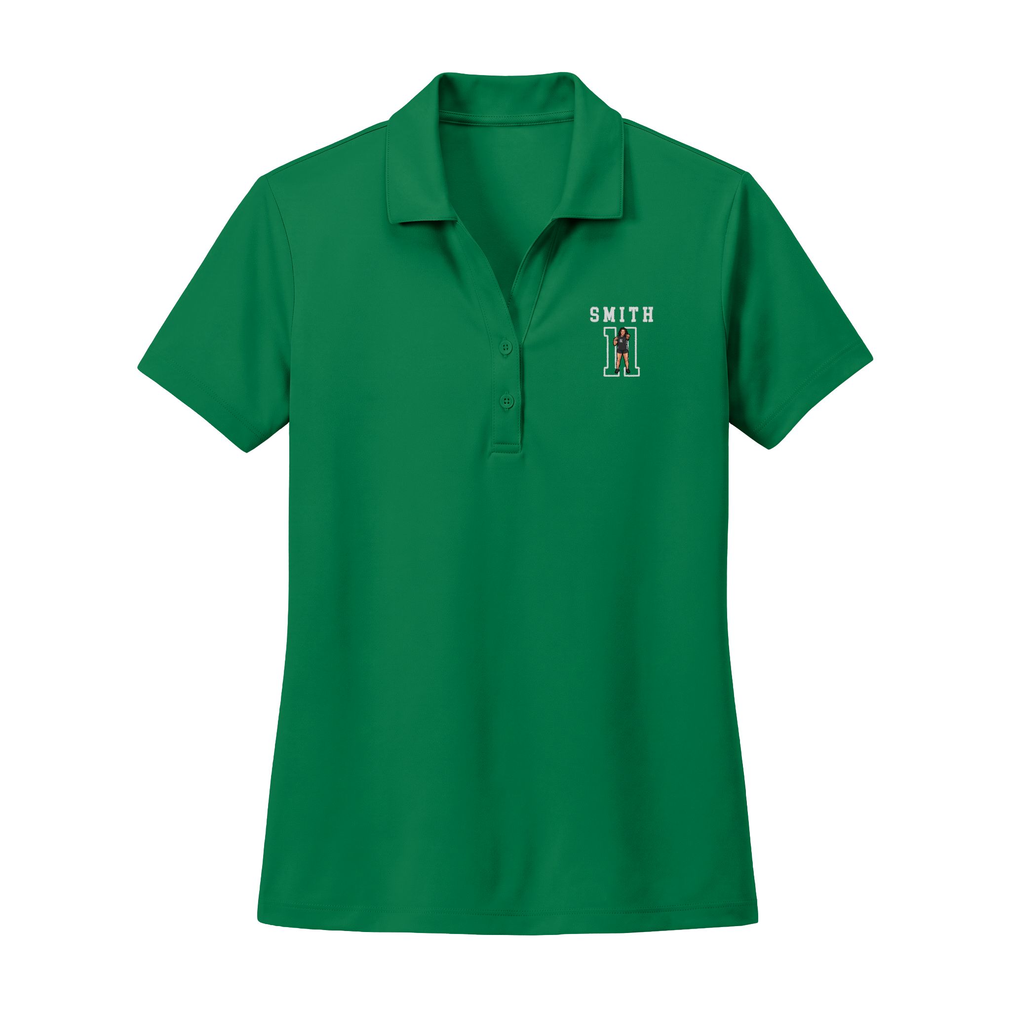 Women's Polo — character_shirsey in Green