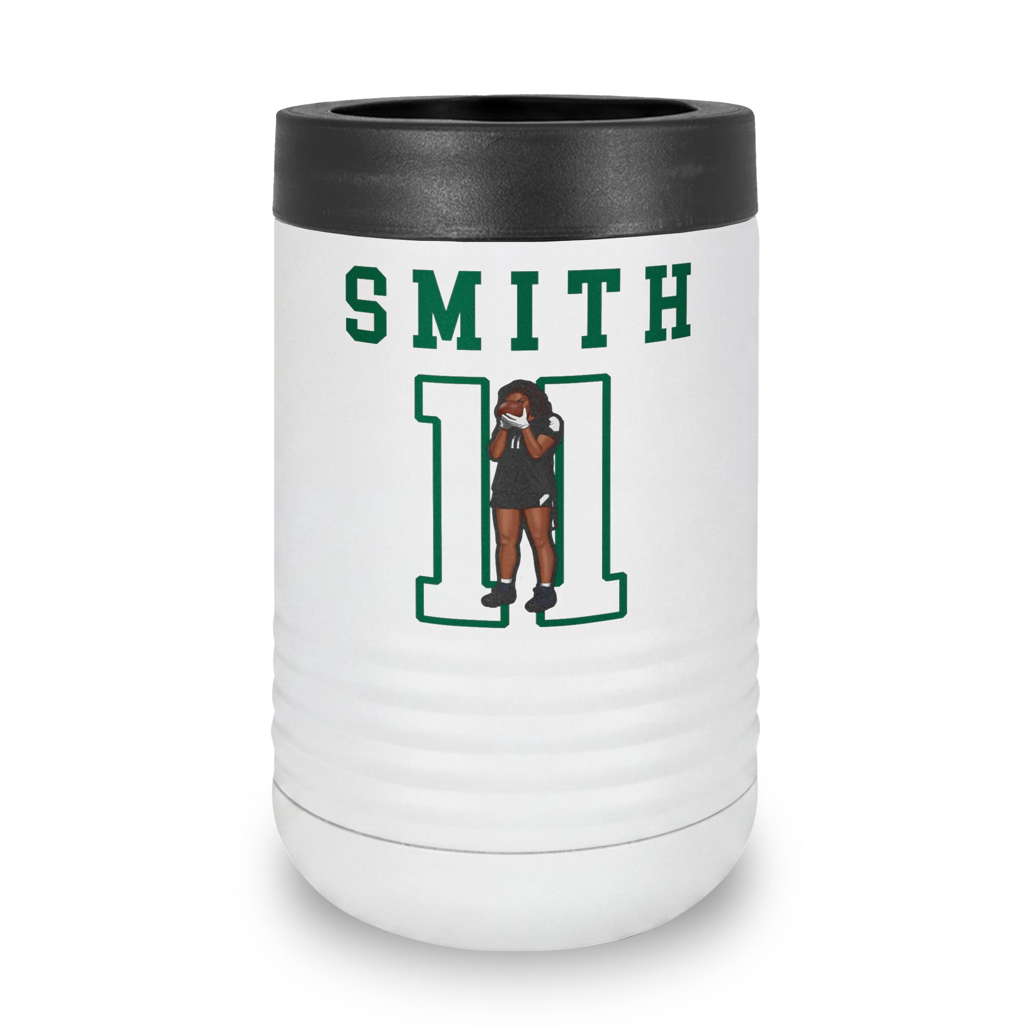 Stainless Can Cooler — character_shirsey in White